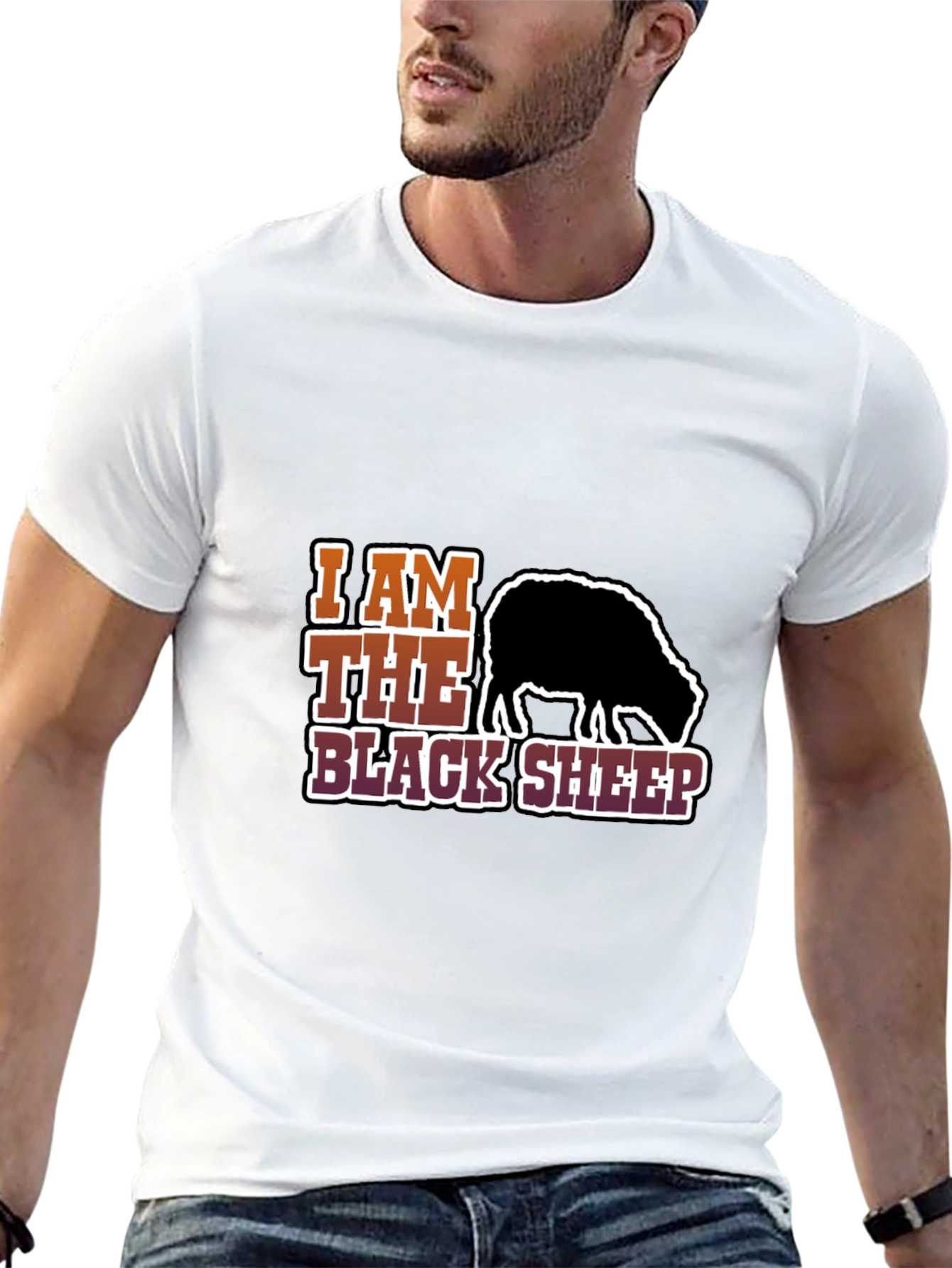 Black I Am The Black Sheep Graphic T-Shirt view 13