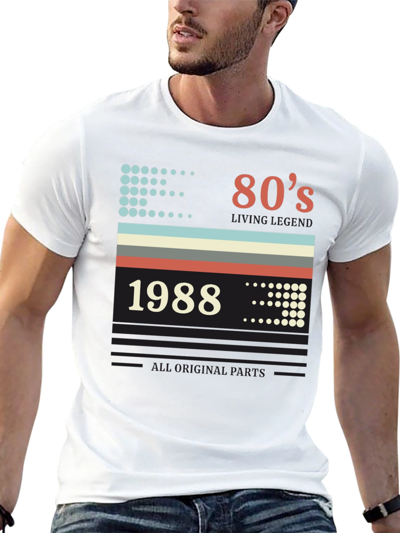 Black Vintage 1988 80s Legend T-Shirt view 13