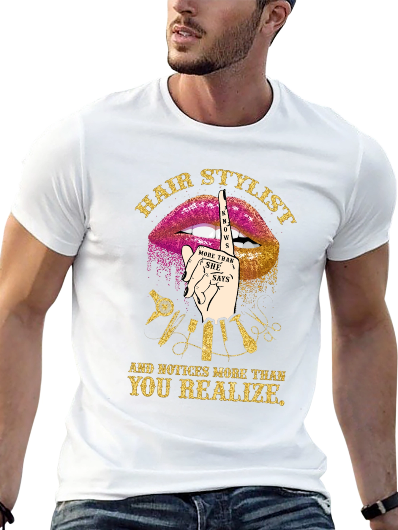 Black Hair Stylist Knows More Funny Graphic Tee view 13