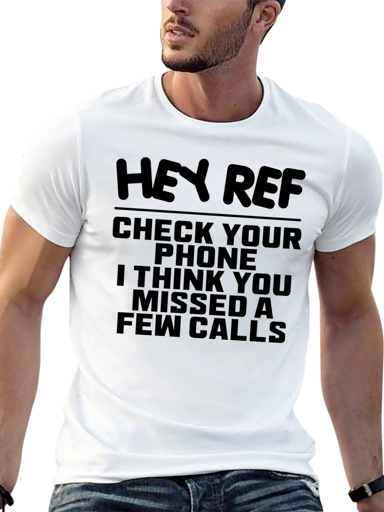Black Hey Ref Missed Calls T-Shirt view 13