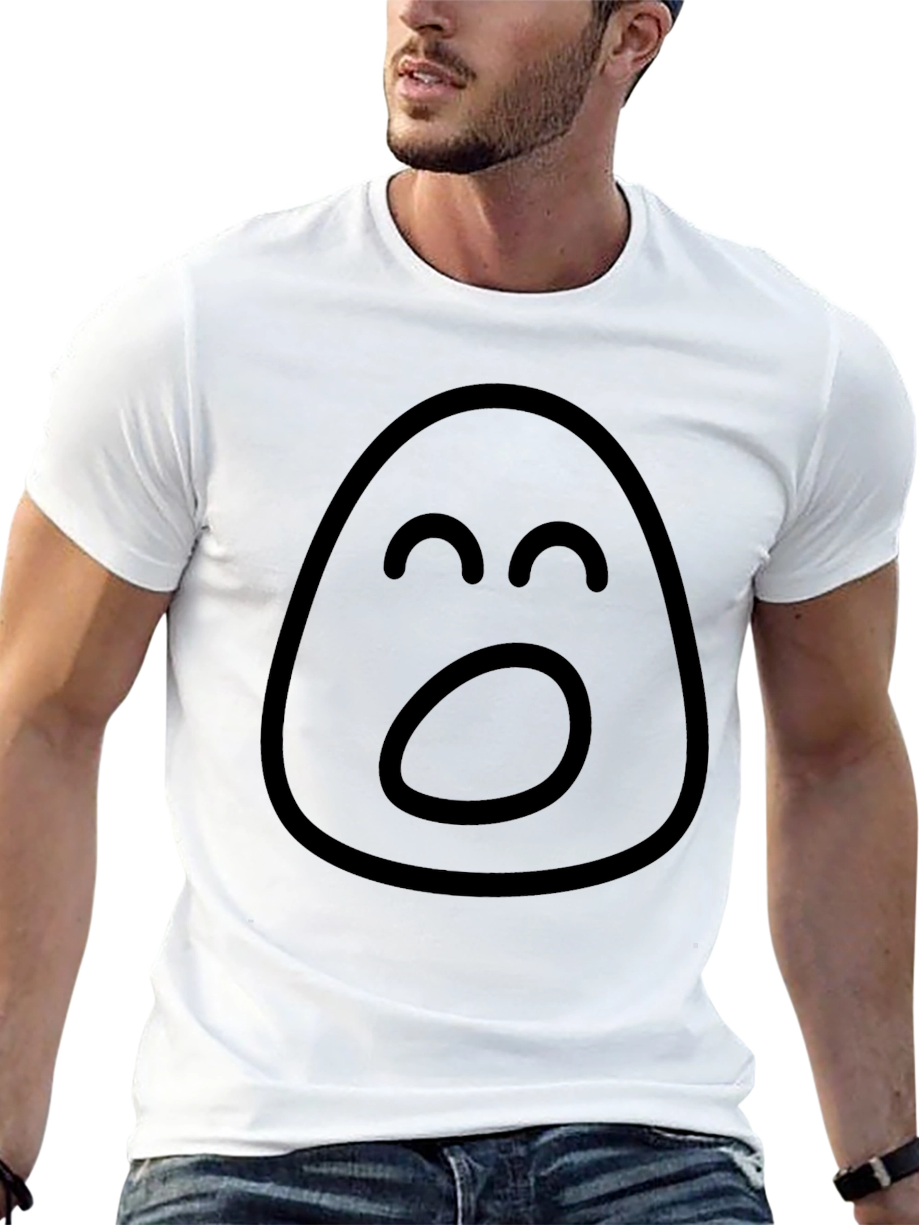 Black Expressive Emoji Black T-Shirt view 13