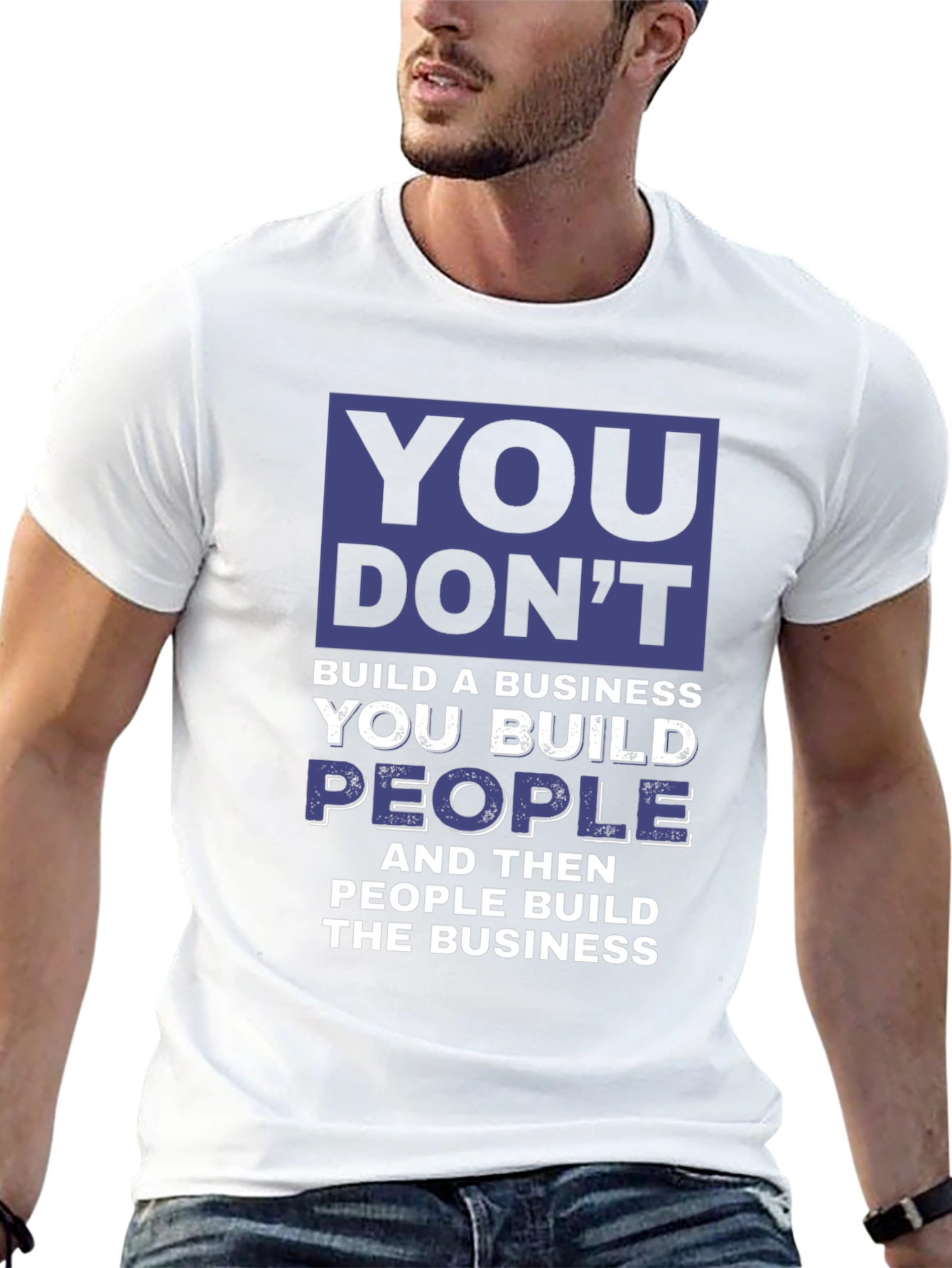 Black You Build People T-Shirt view 13