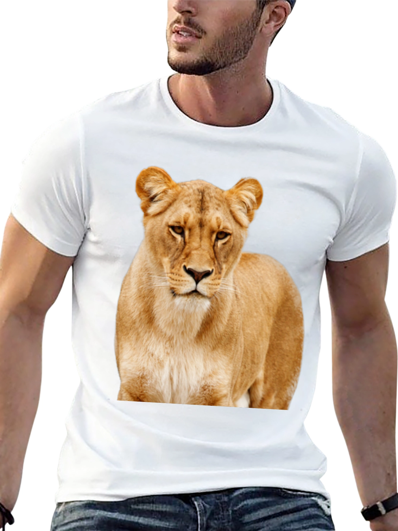 Black Lion Graphic Tee - Stylish Animal Print T-Shirt view 13