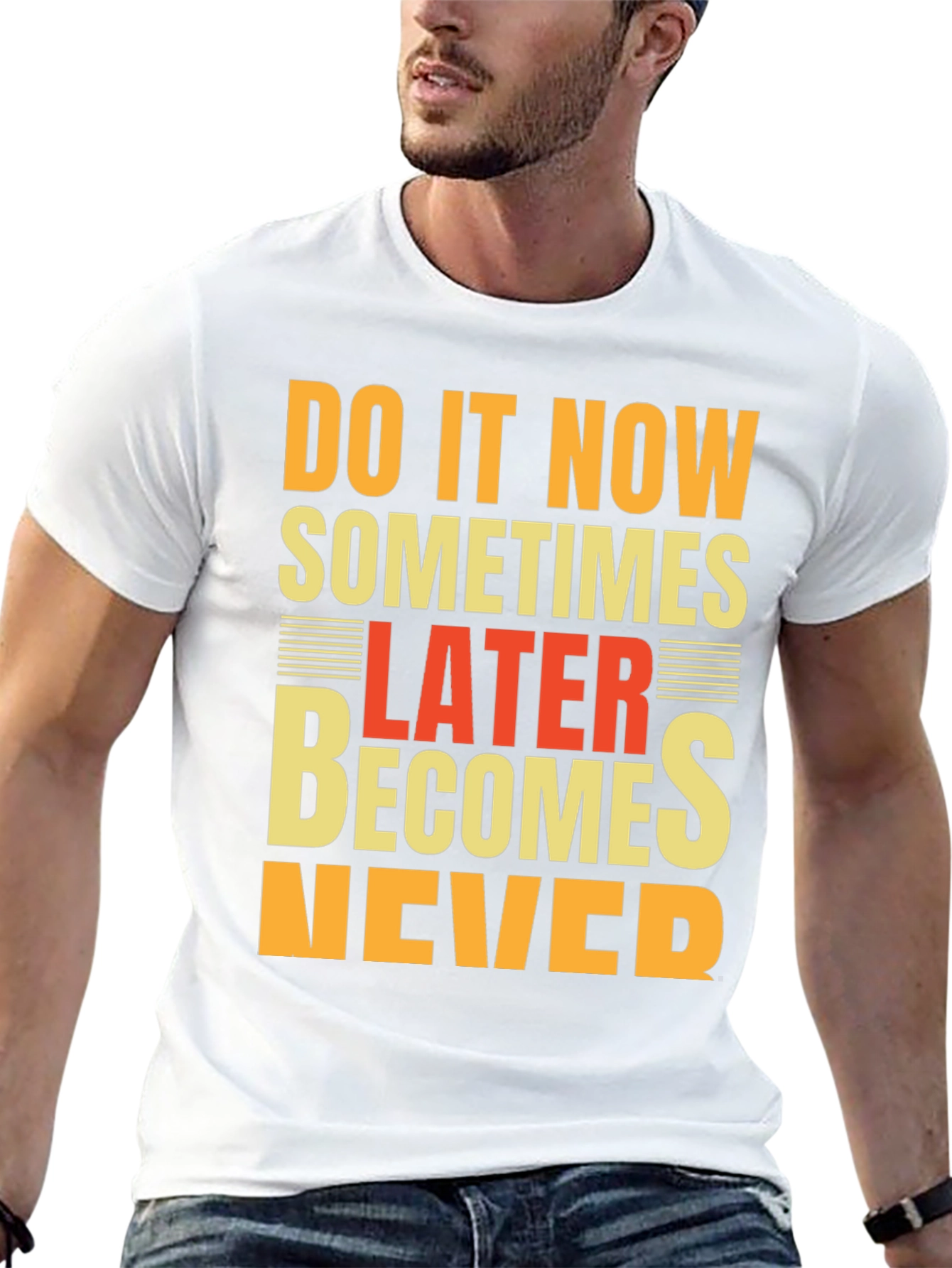 Black Inspirational "Do It Now" Graphic Tee view 13