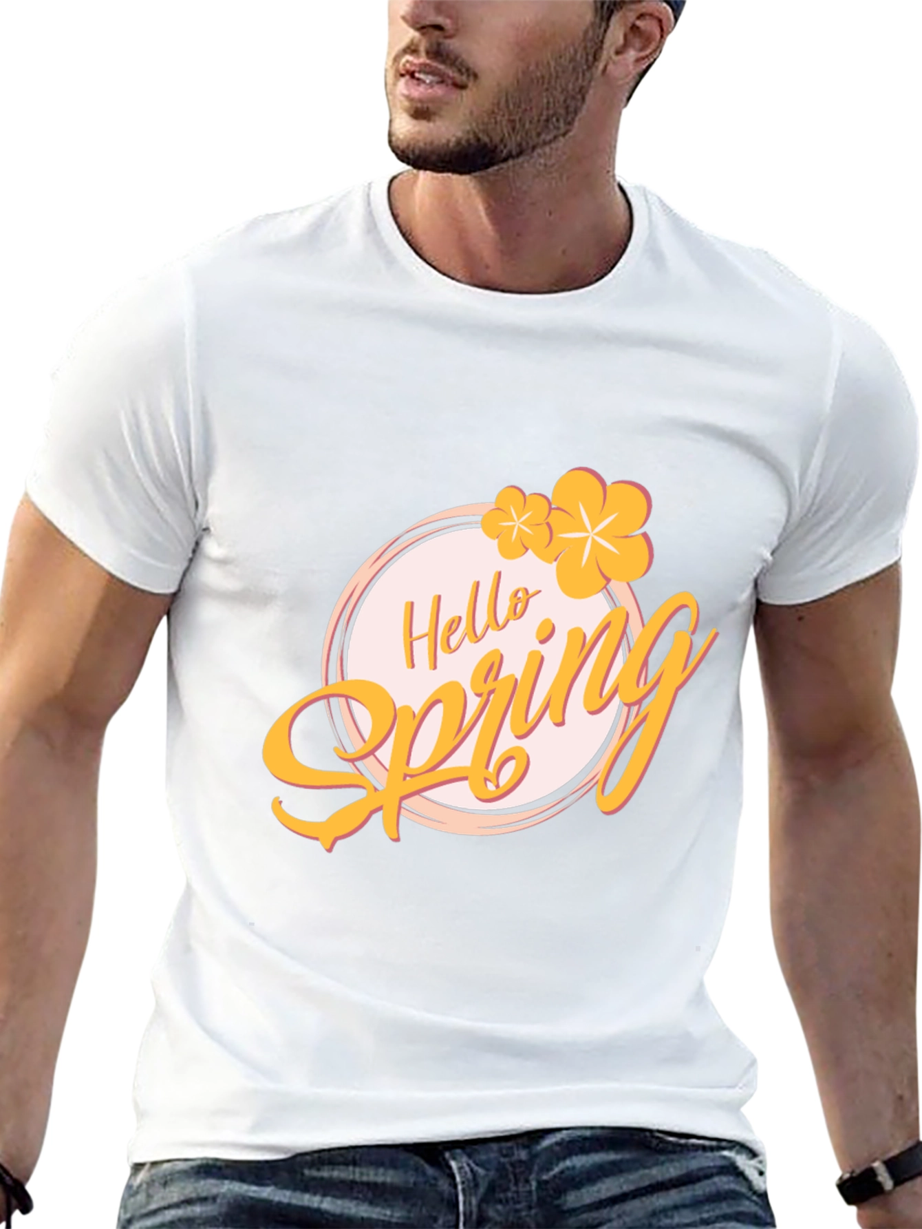 Black Hello Spring Graphic Tee view 13