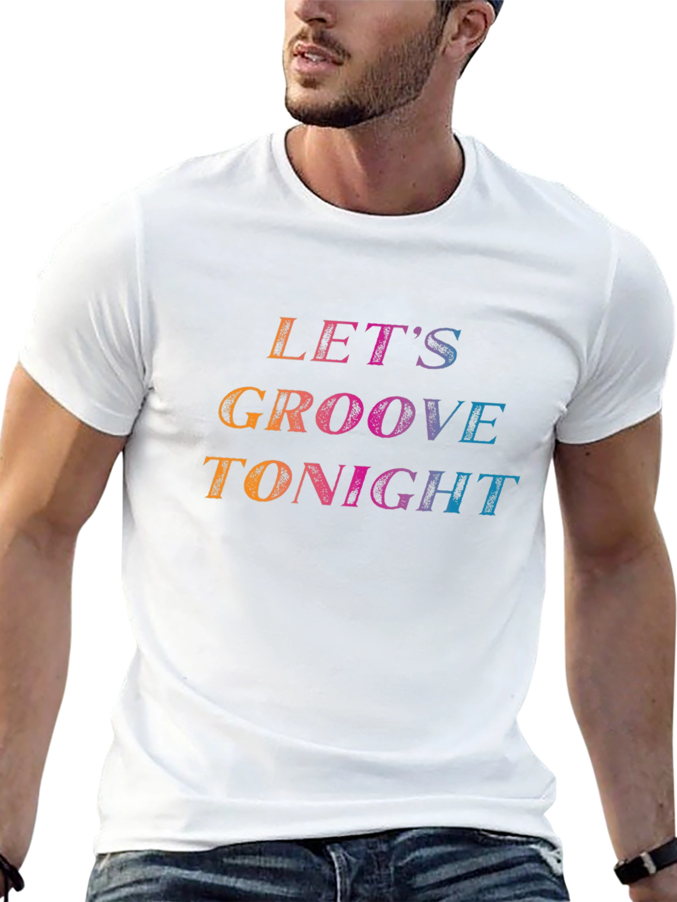 Black Let's Groove Tonight Graphic Tee - Black view 13