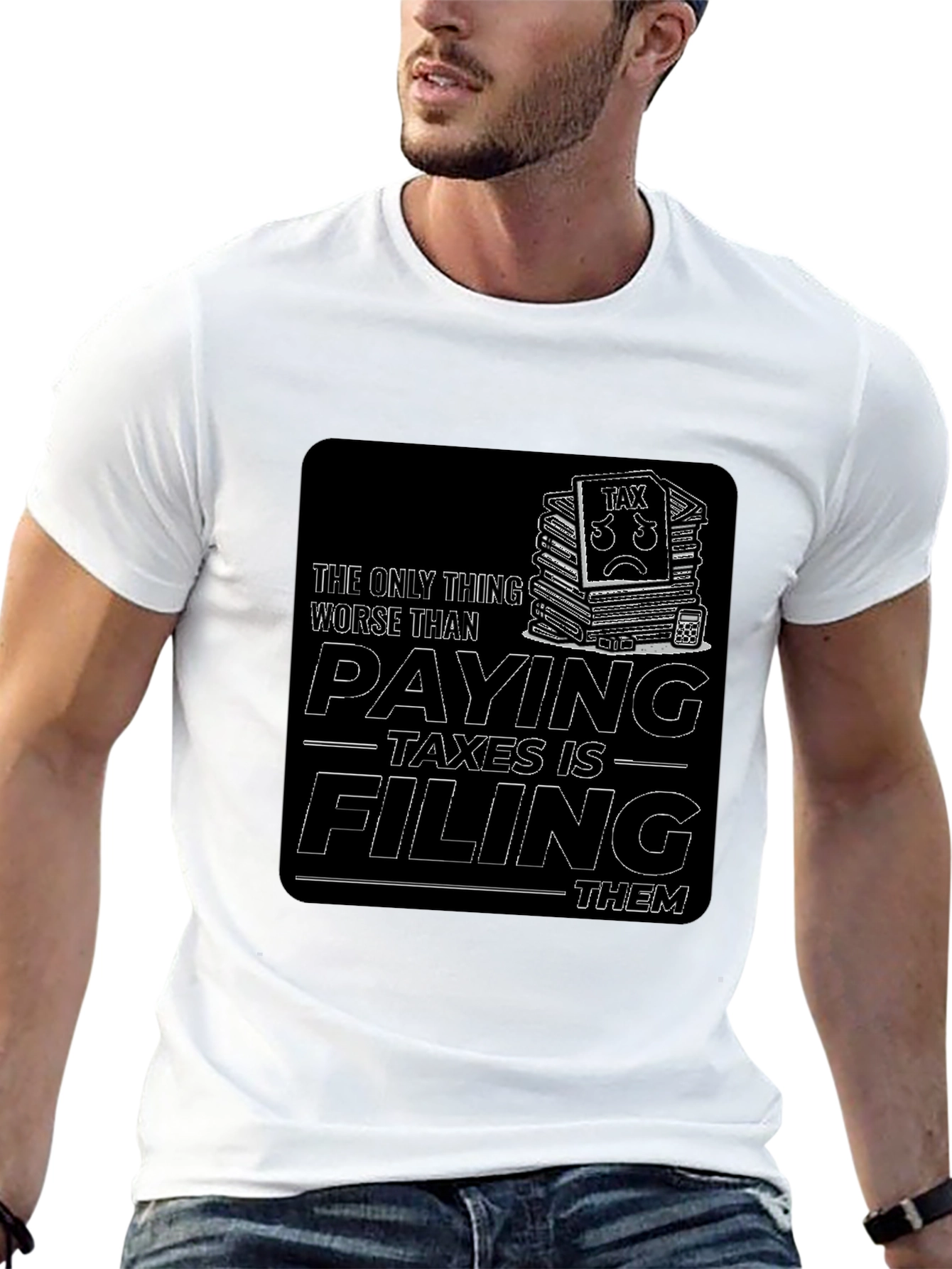 Black Funny Tax Season T-Shirt Filing Taxes Graphic Tee view 13