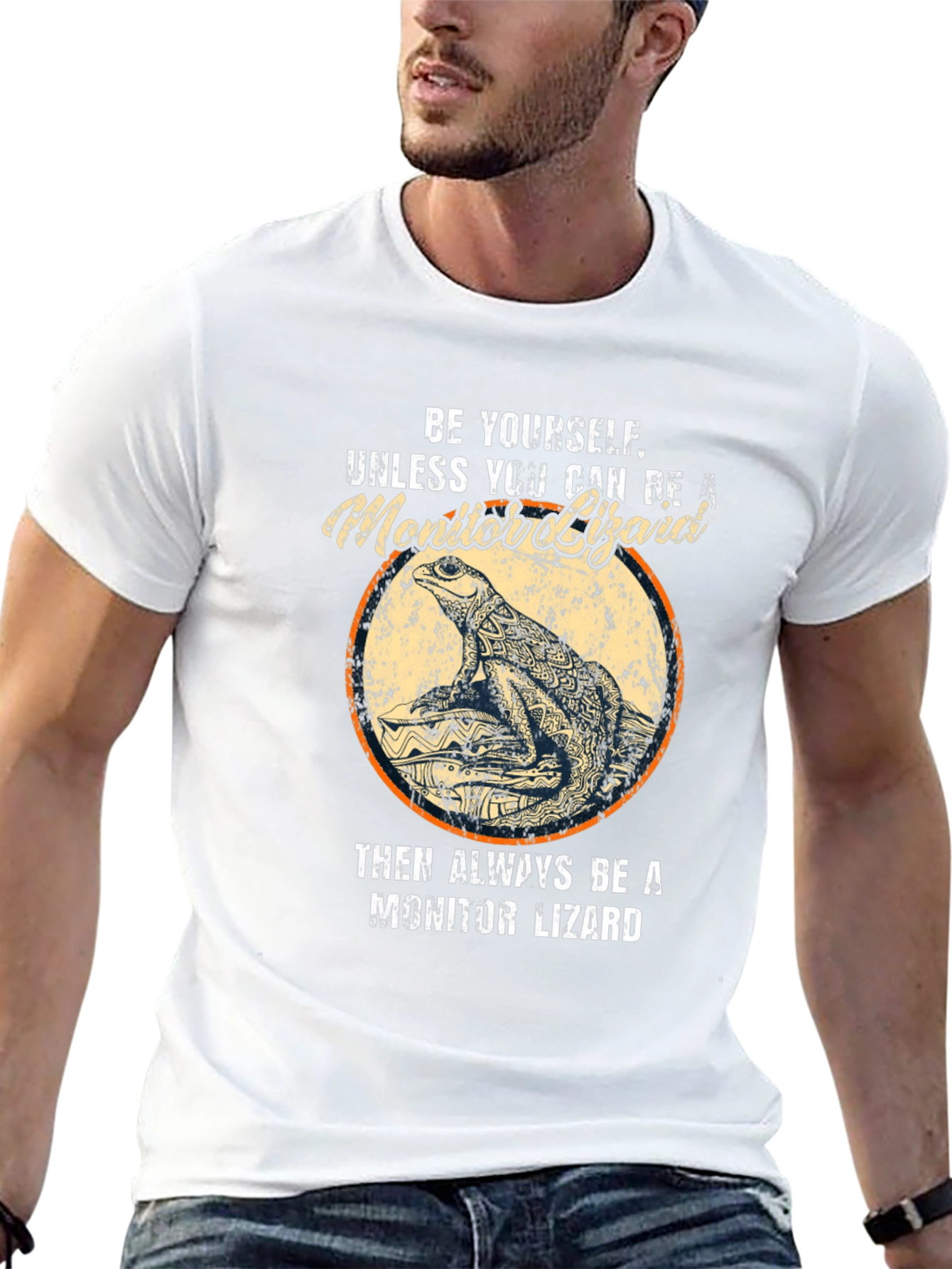 Black Monitor Lizard Graphic T-Shirt view 13