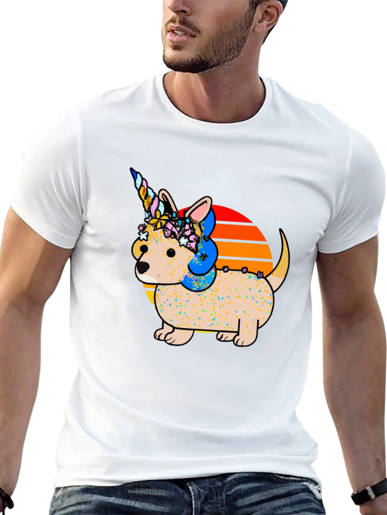 Unicorn Dog T-Shirt, Cute Pet Graphic Tee - 13