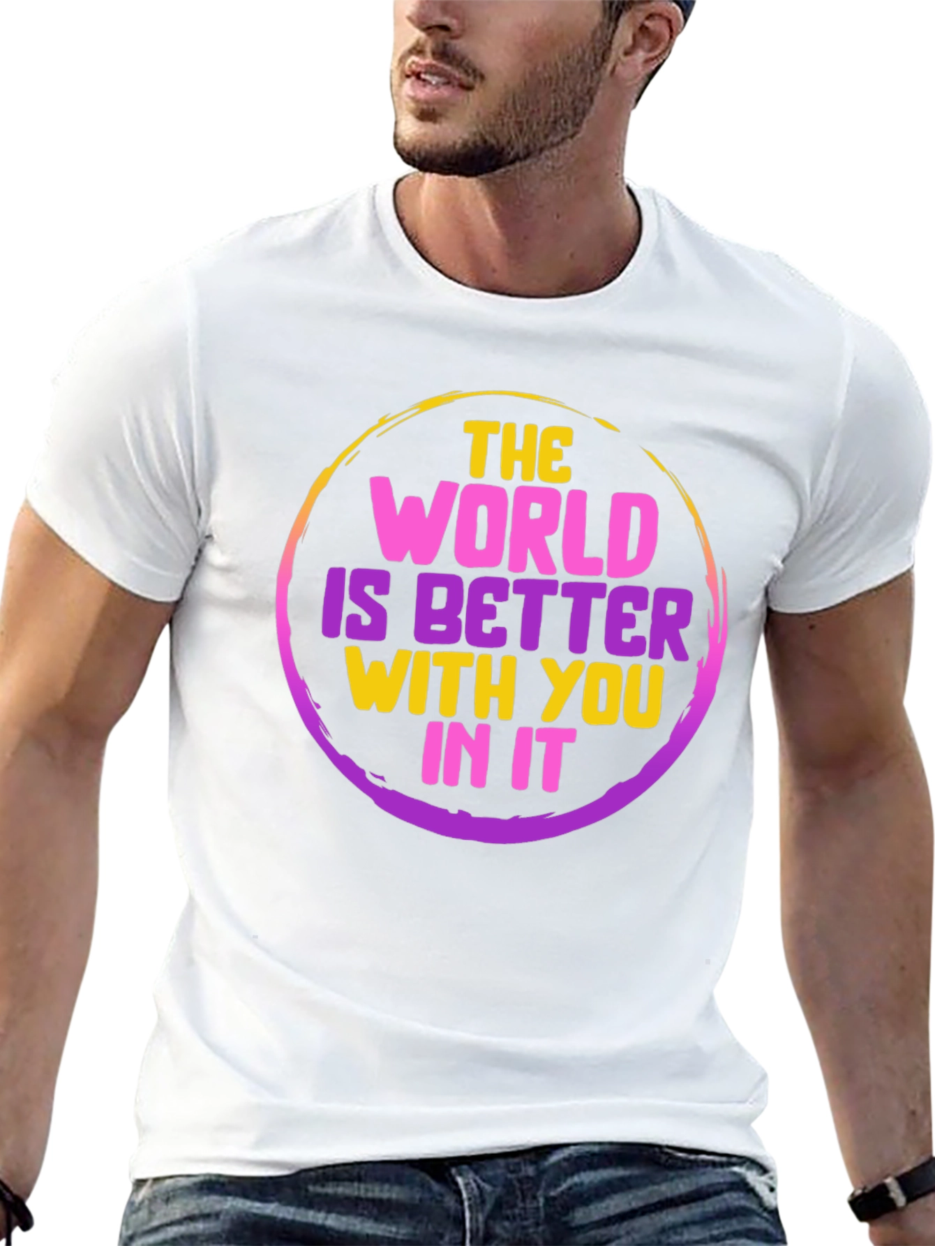 Black Inspirational "World is Better" Graphic Tee view 13