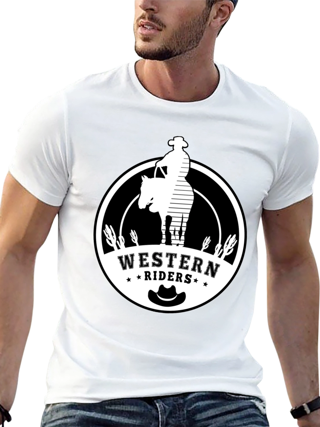 Black Western Riders Graphic T-Shirt - Cowboy Style view 13