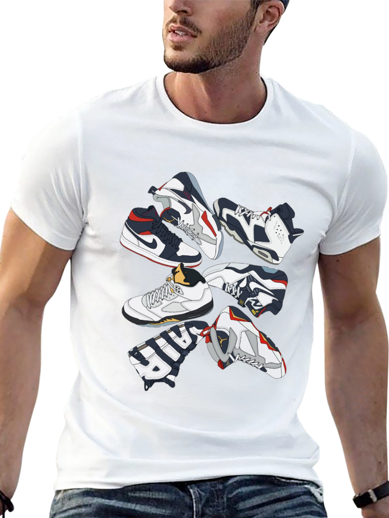 Black Sneakerhead Crew Neck Graphic T-Shirt view 13