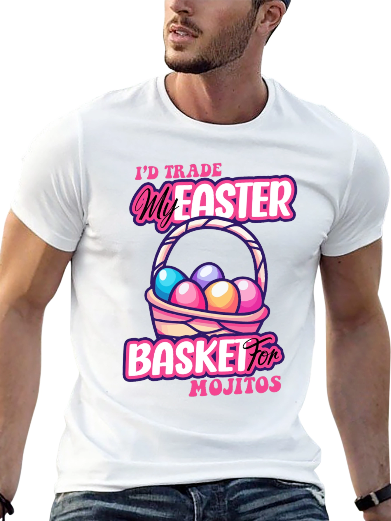 Black Easter Mojito Basket T-Shirt view 13