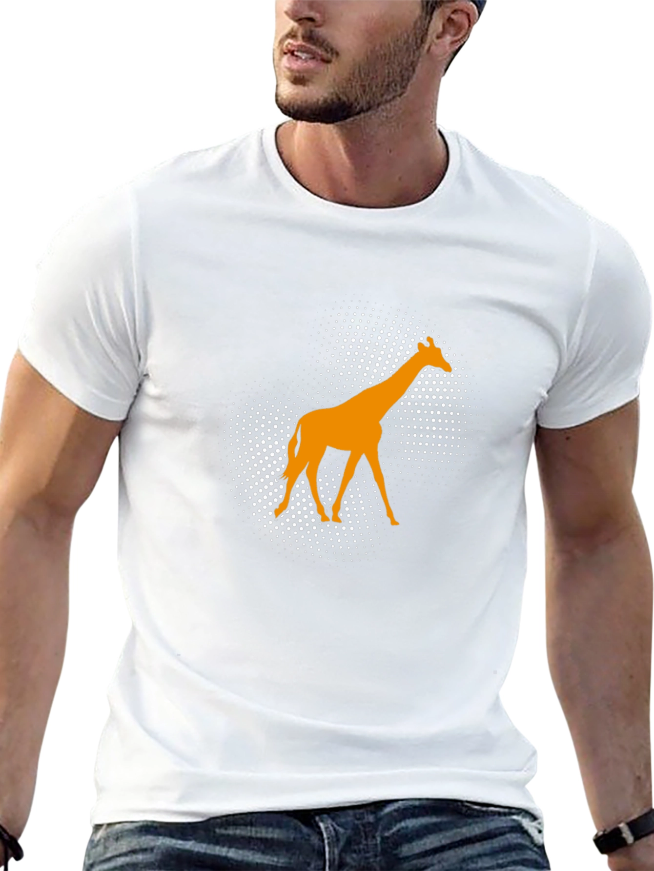 Black Giraffe Graphic Tee - Modern Animal Print view 13