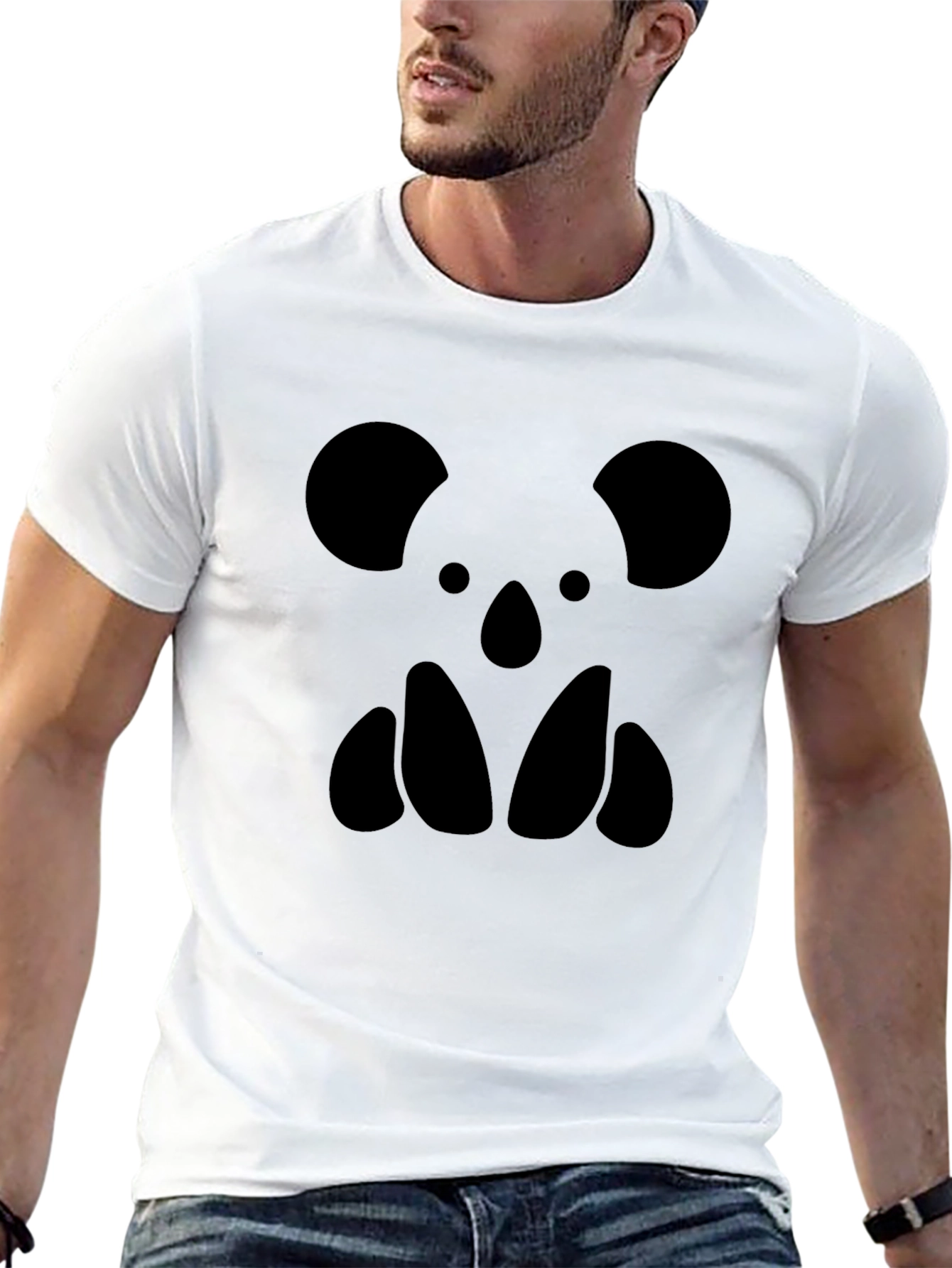 Black Black Graphic Tee - Koala Bear Silhouette view 13