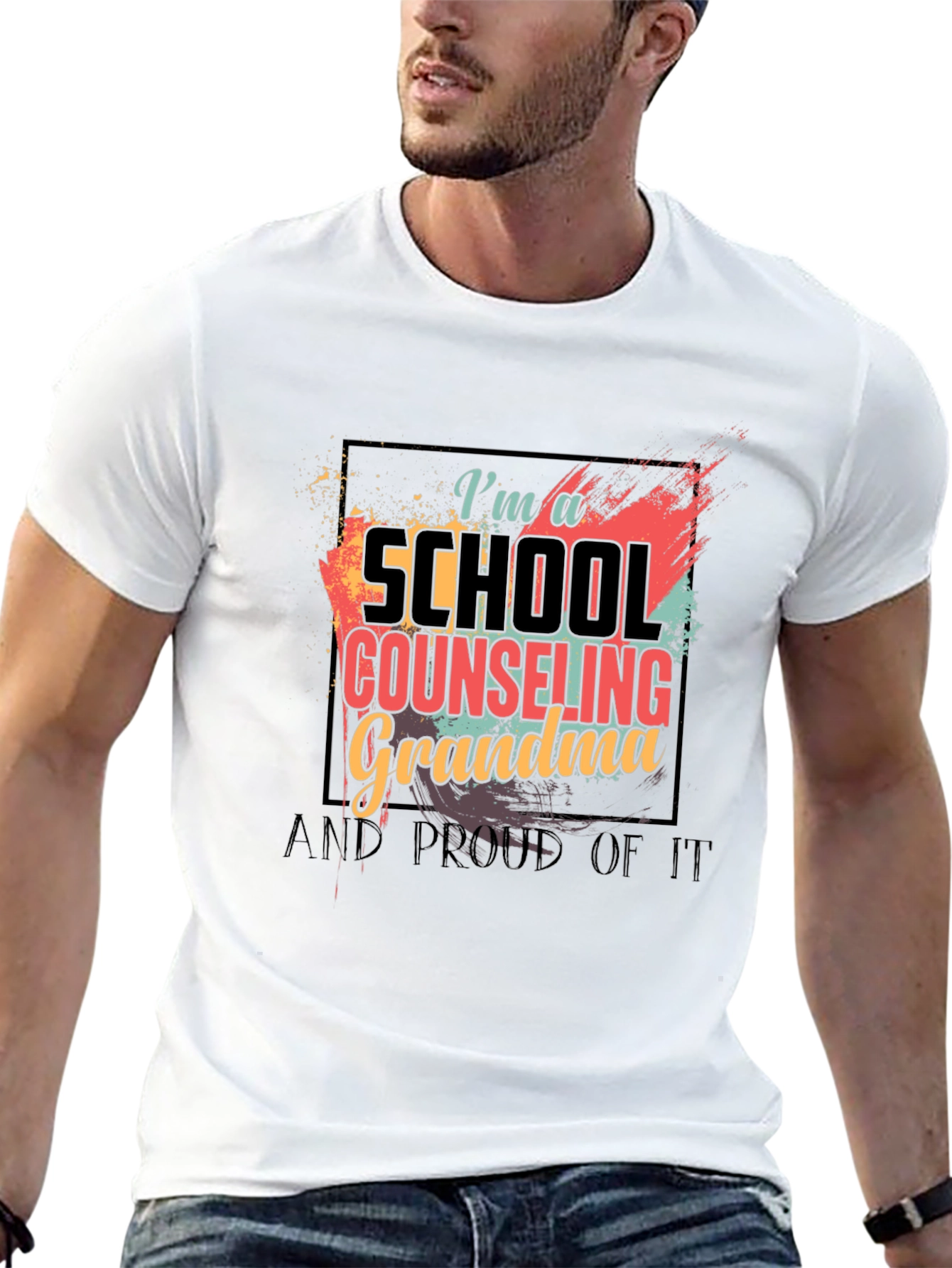 Black School Counseling Grandma Graphic Tee view 13