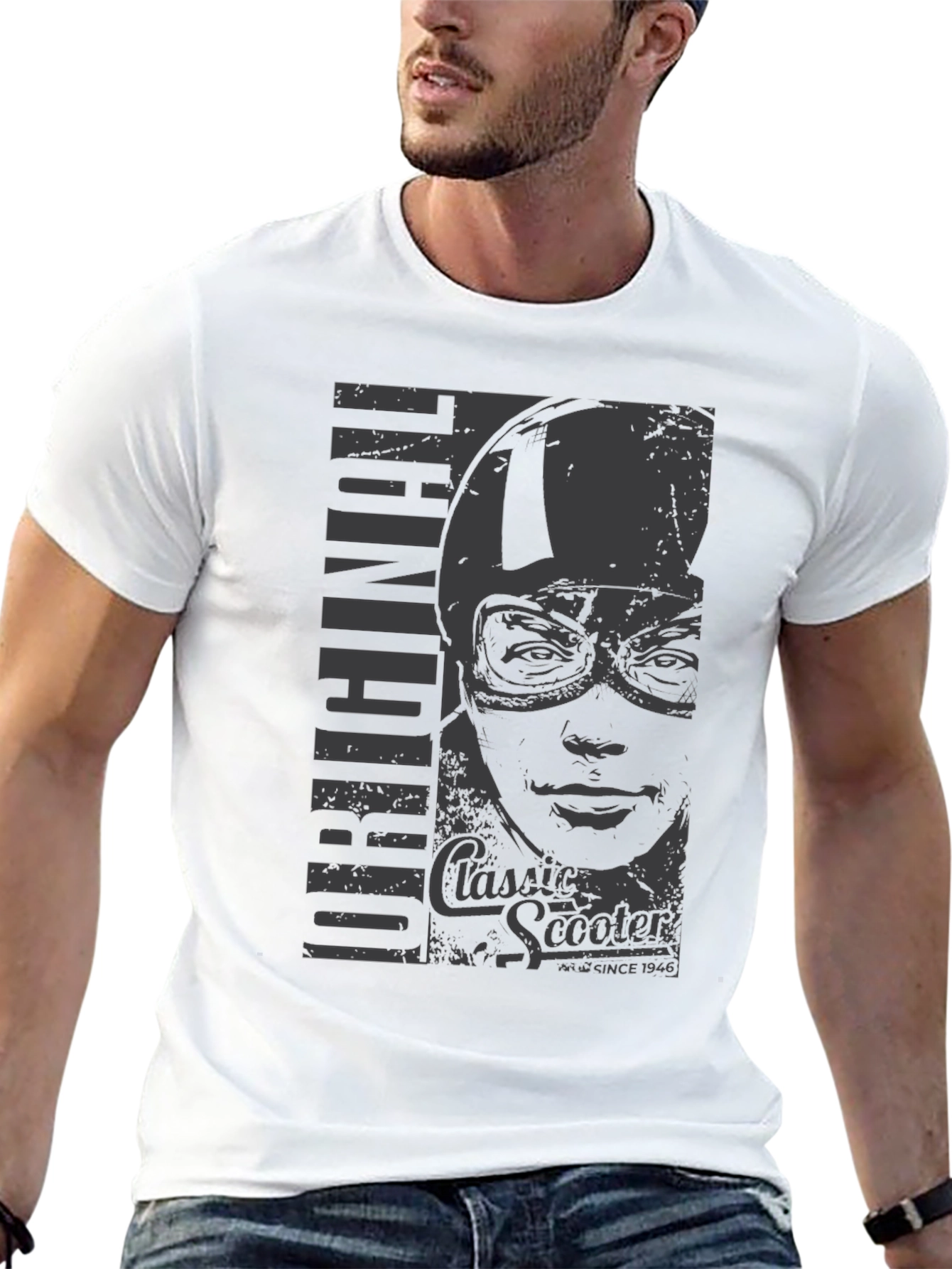 Black Original Classic Scooter Graphic T-Shirt view 13