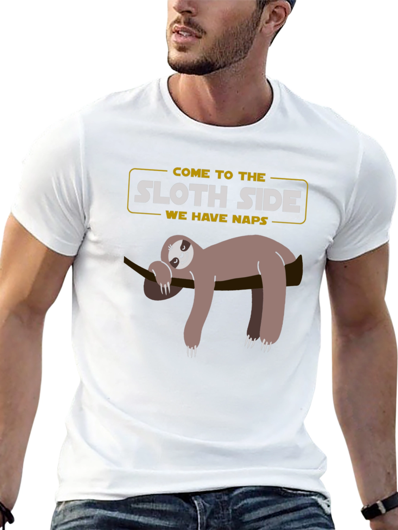 Black Sloth Side T-Shirt - Lazy Naps view 13