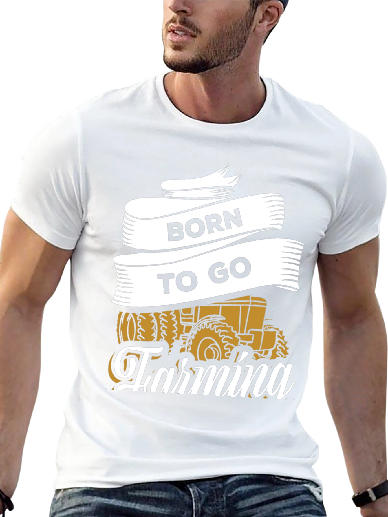 Born to Go Farming T-Shirt -  Tractor Graphic Tee - 13