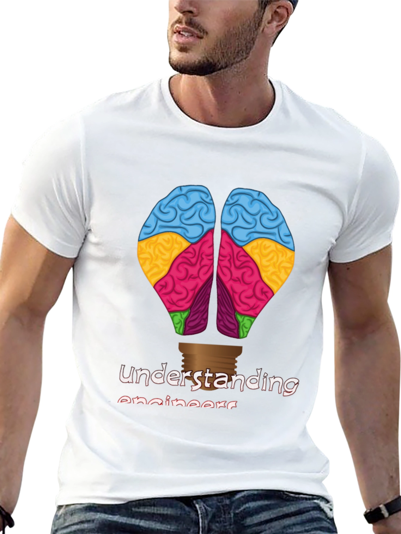 Black Understanding Engineers Brain T-Shirt view 13