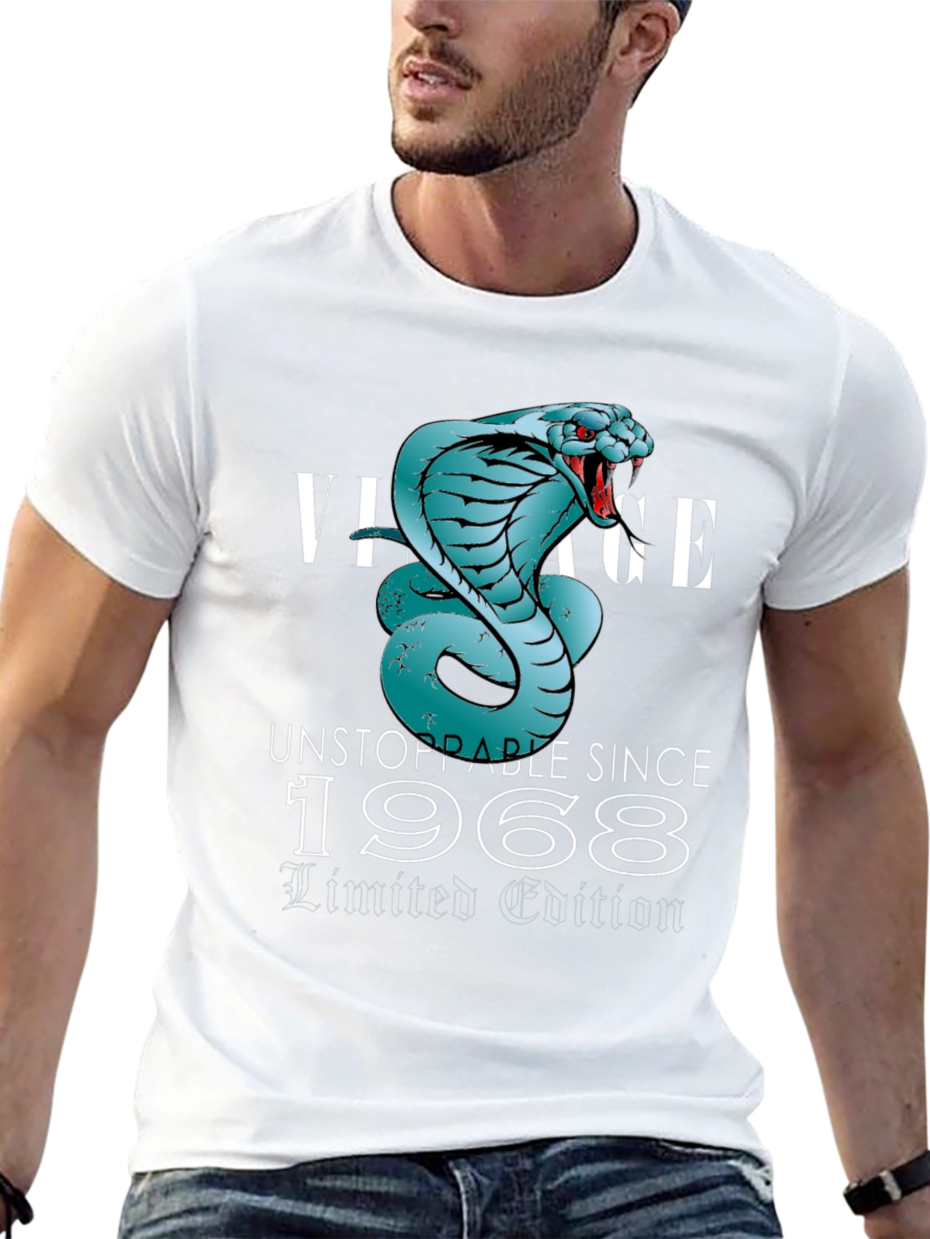Black Vintage Cobra T-Shirt - Unstoppable Since 1968 view 13