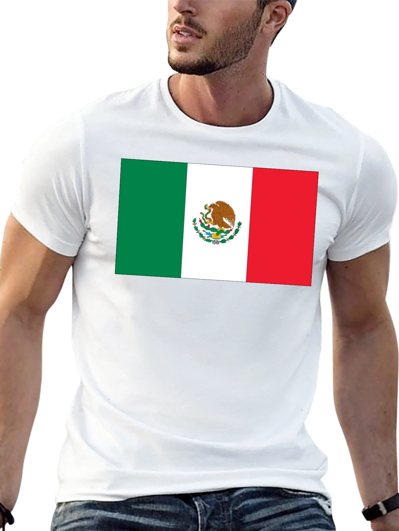 Black Mexico Flag T-Shirt - Black view 13
