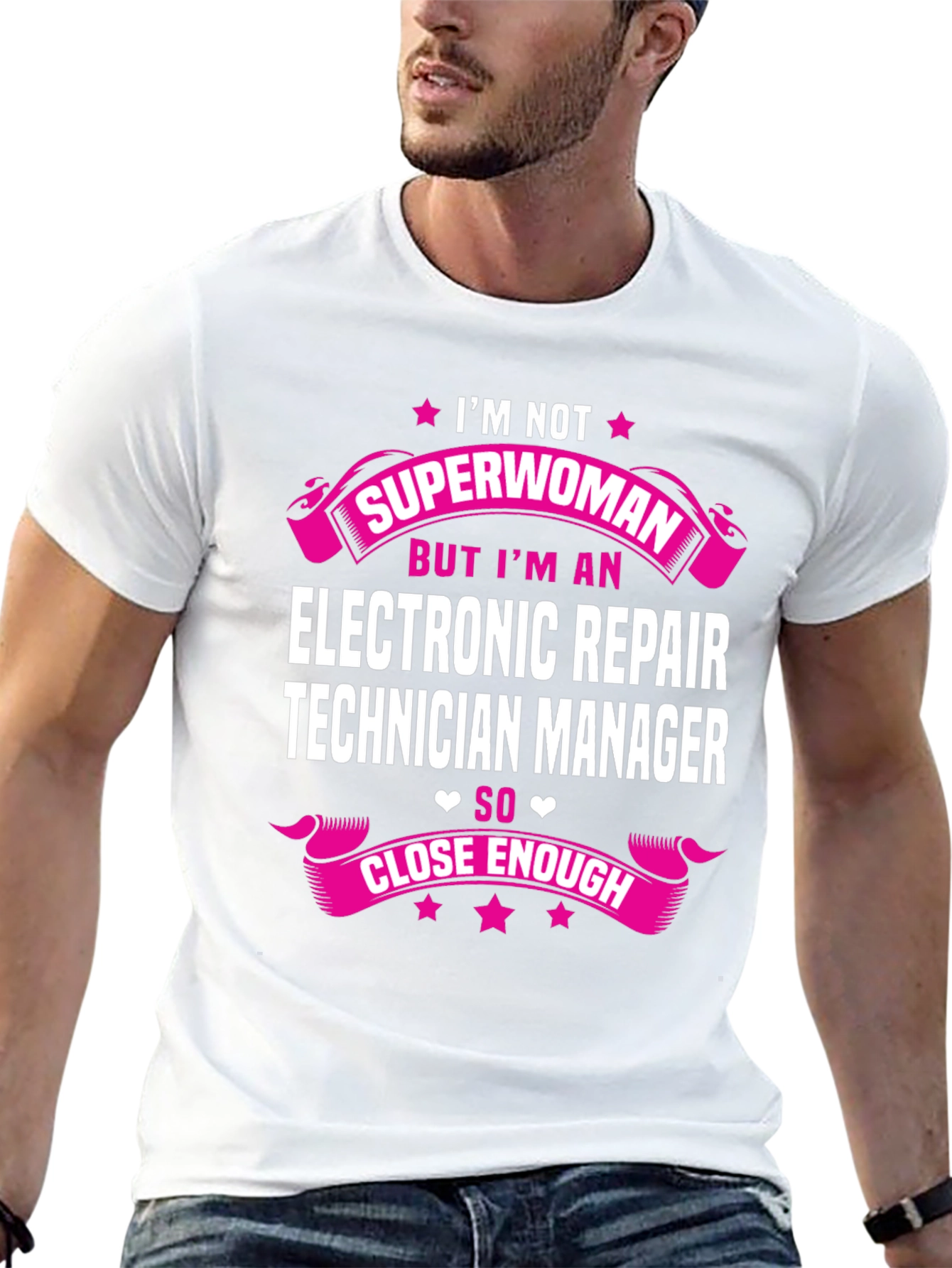 Black Electronic Repair Technician Manager Graphic Tee view 13