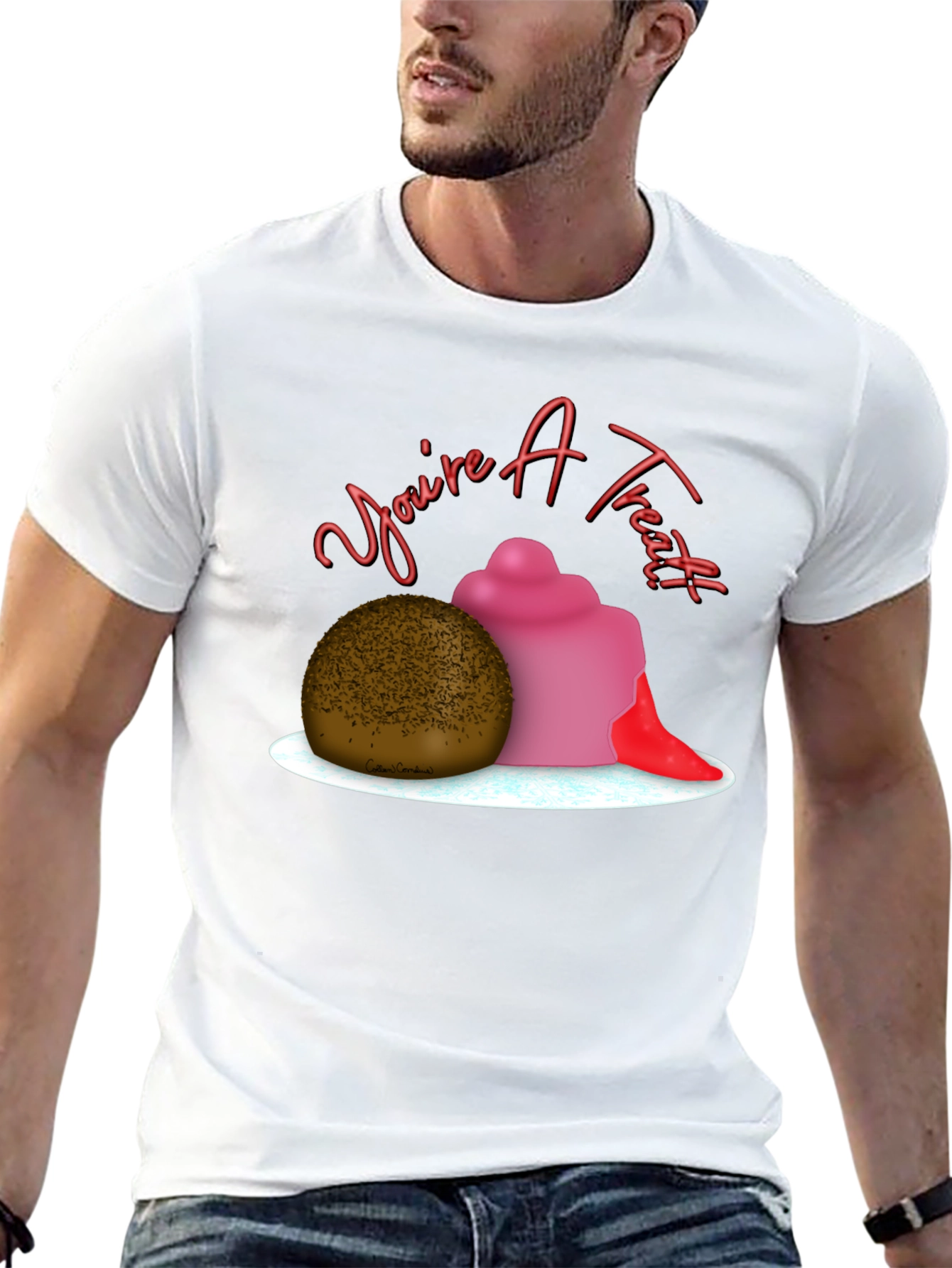 Black You're A Treat Dessert T-Shirt view 13