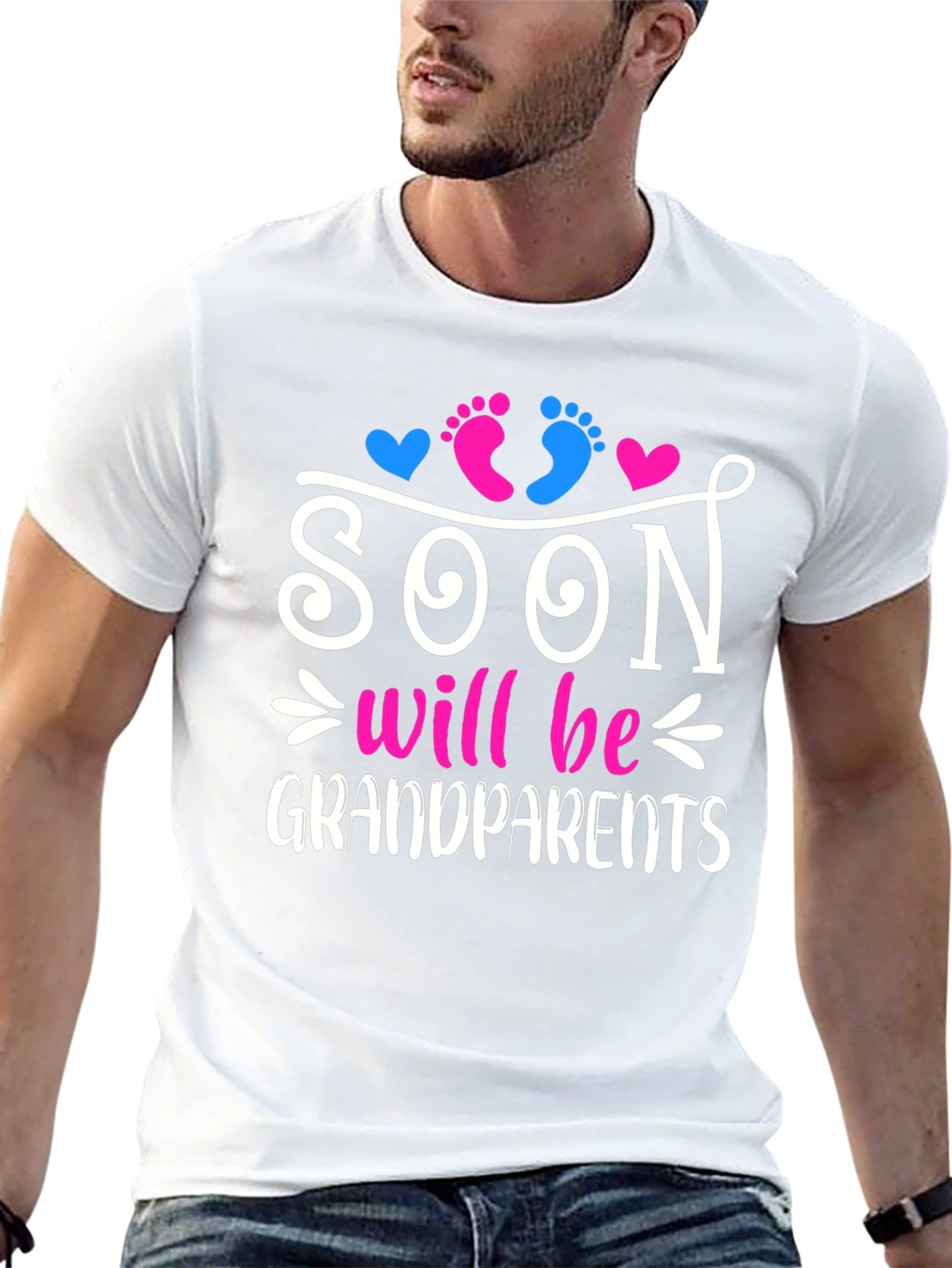 Black Soon to be Grandparents Unisex Tee view 13