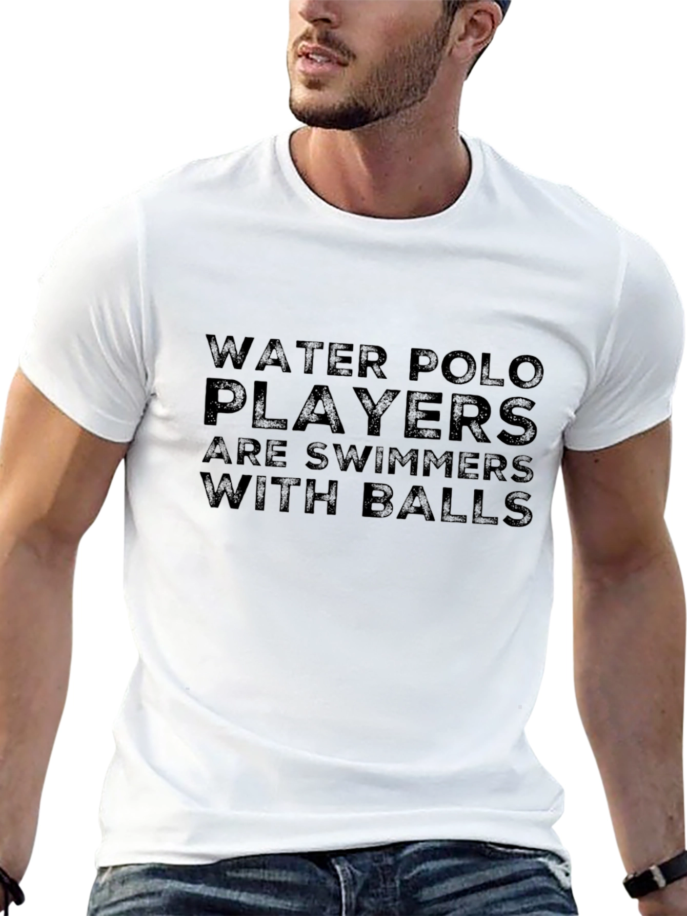 Black Water Polo Players Graphic Tee view 13