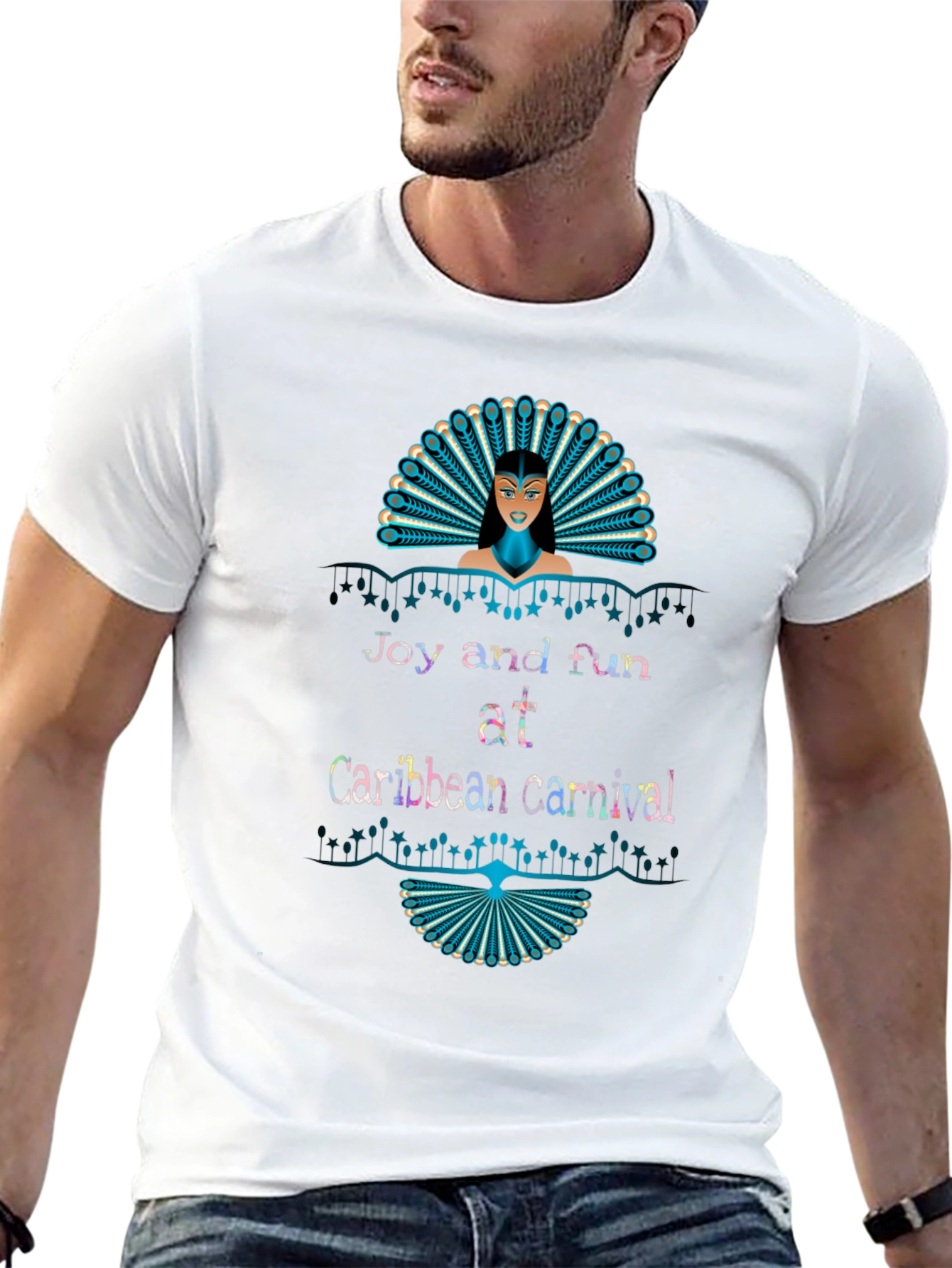 Black Caribbean Carnival Graphic Tee view 13