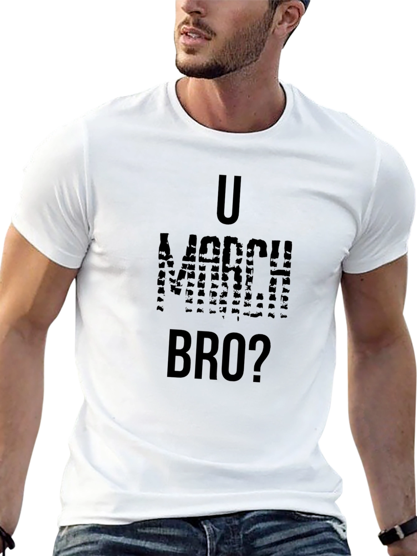 Black U Mad Bro? Graphic Tee - Black Cotton T-Shirt view 13