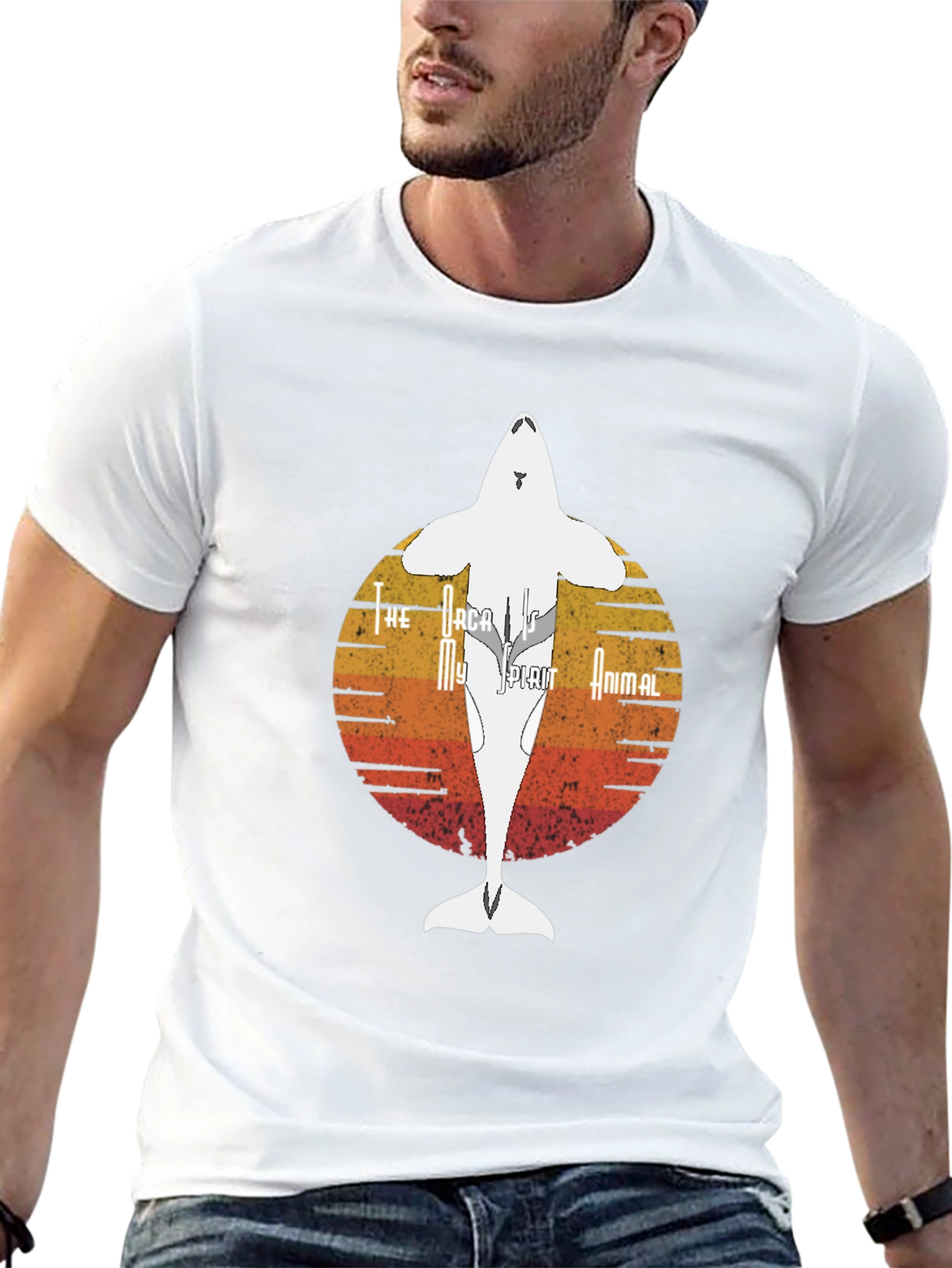 Black Orca Spirit Animal Graphic Tee view 13