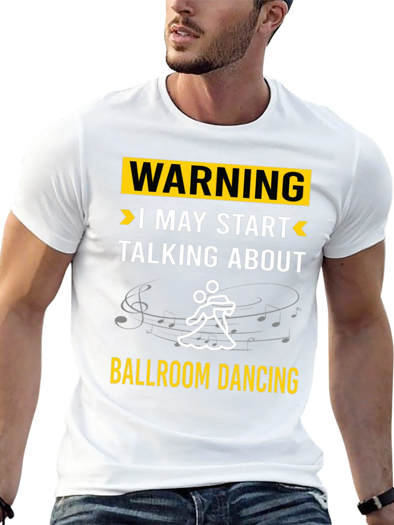 Black Ballroom Dancing Warning T-Shirt view 13