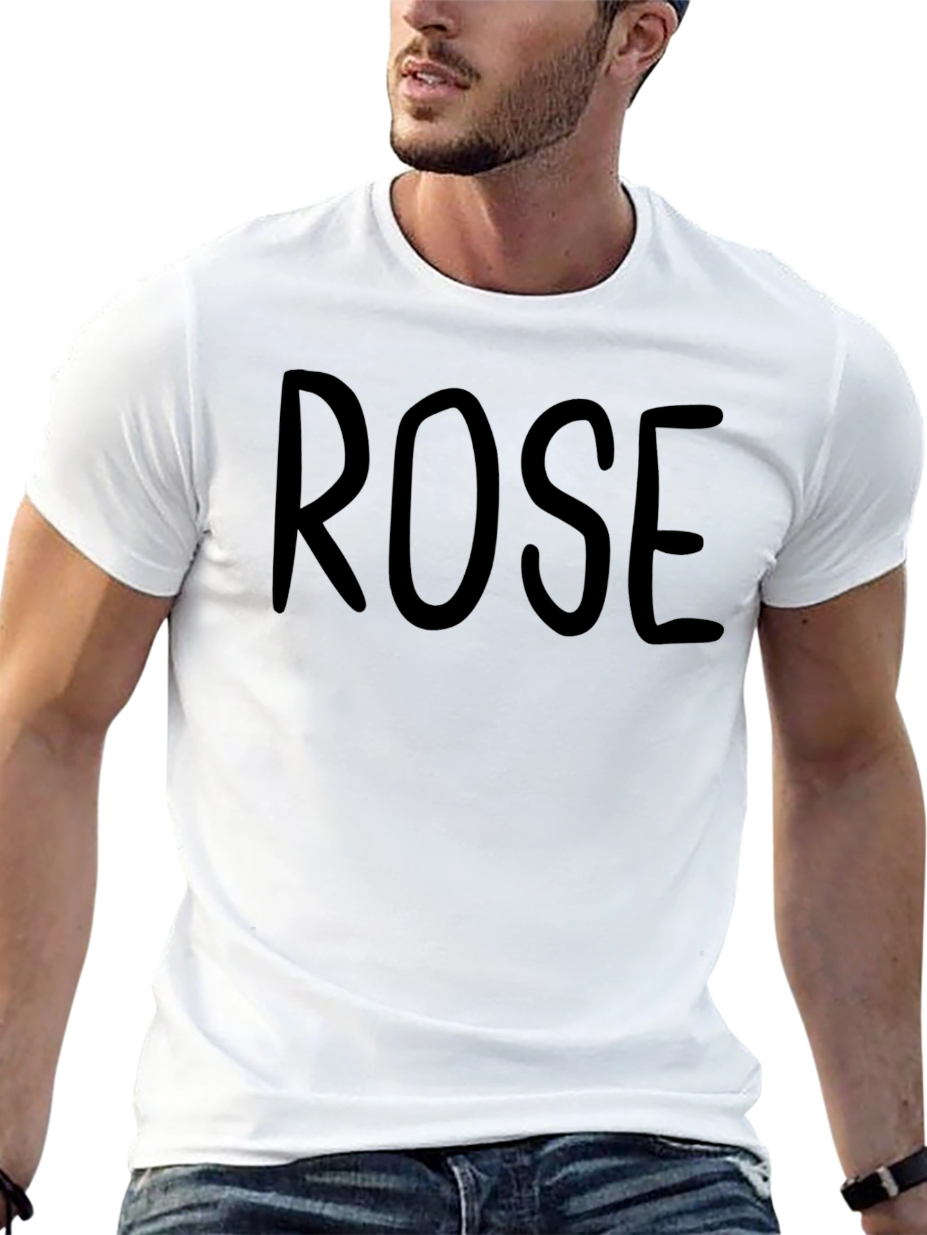 Black ROSE Graphic Tee - Bold Statement T-Shirt view 13