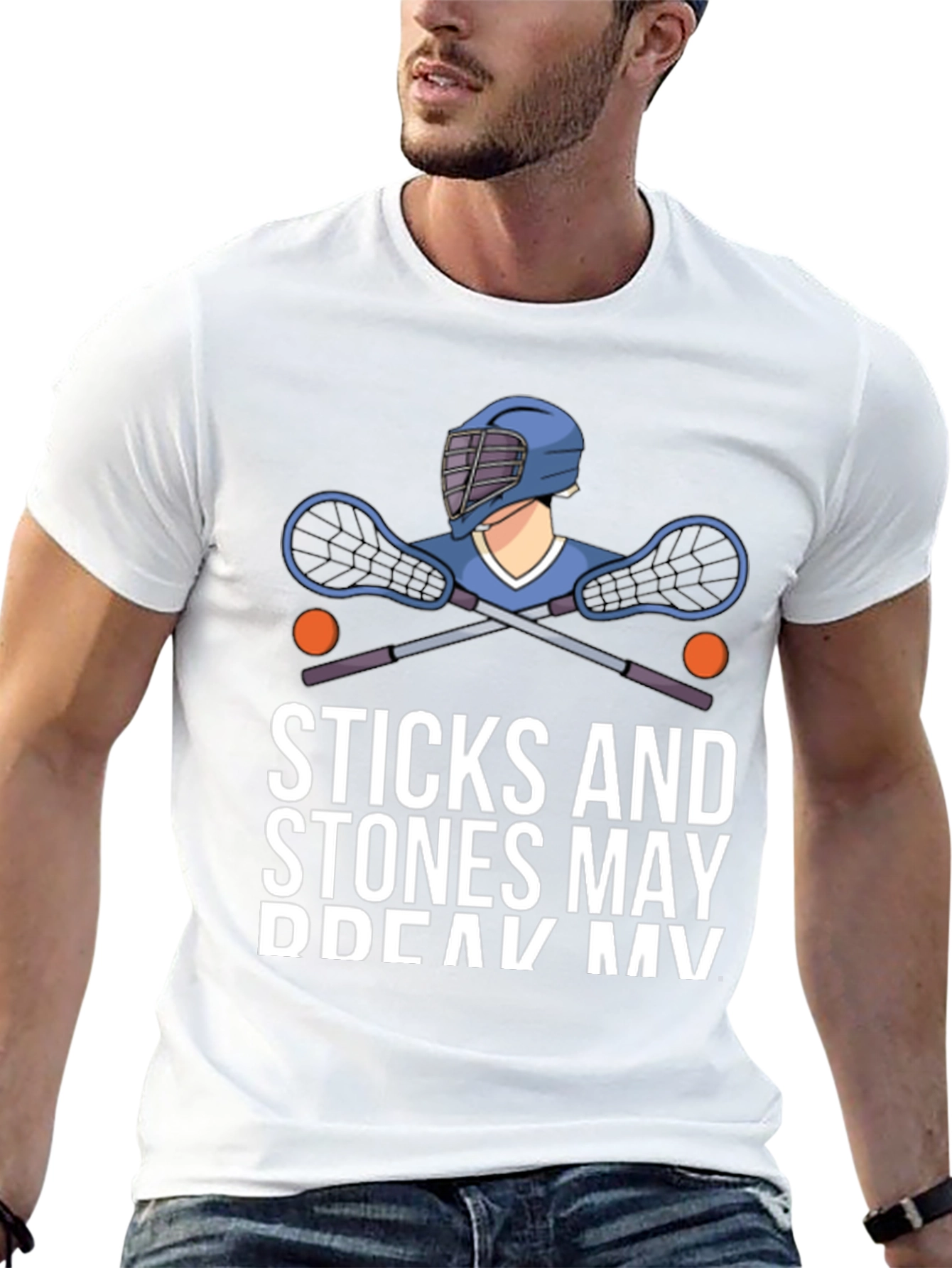 Black Sticks & Stones Lacrosse T-Shirt view 13