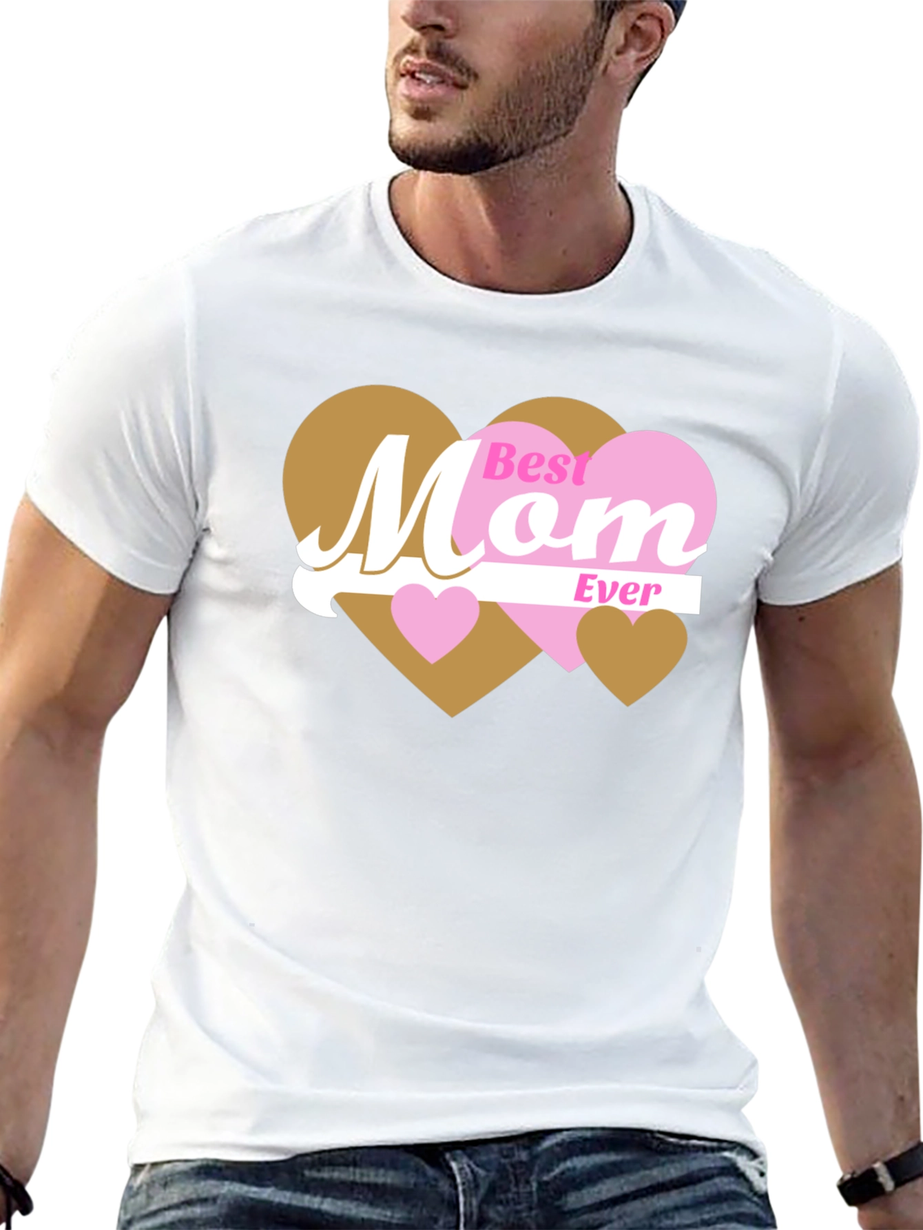 Black Best Mom Ever T-Shirt - Heart Design view 13
