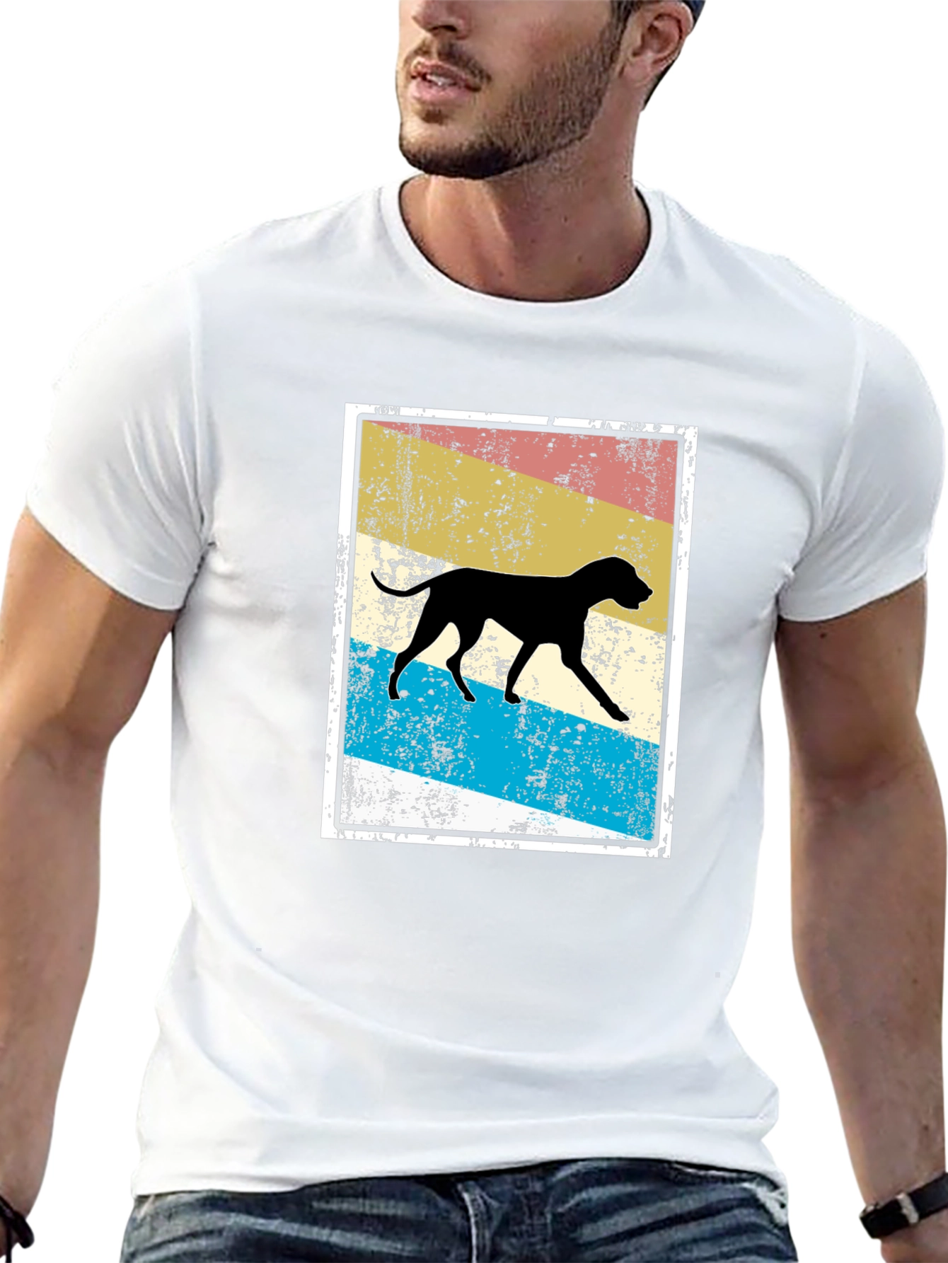 Black Vintage Dog Silhouette Tee view 13