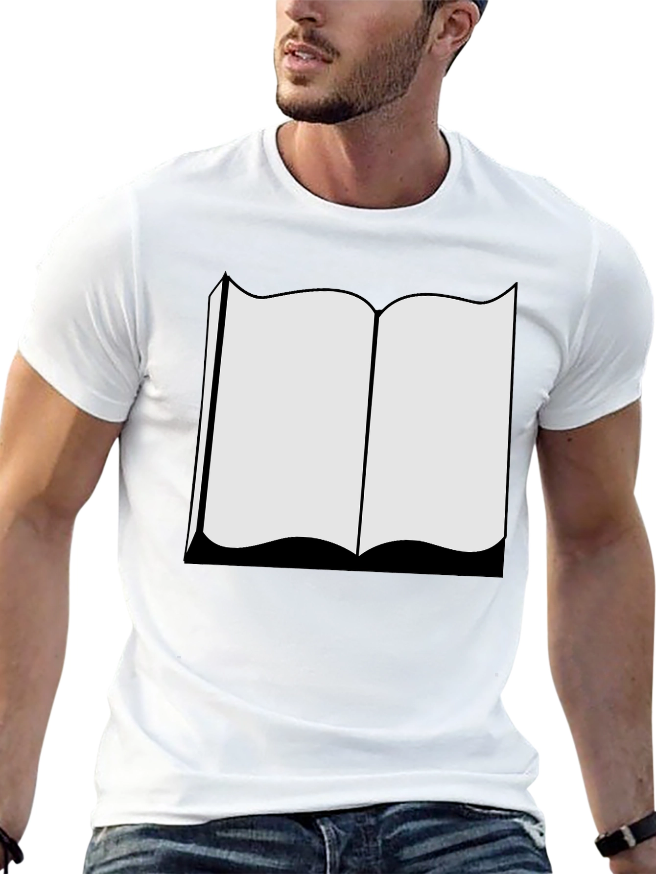 Black Open Book Black T-Shirt - Read On! view 13
