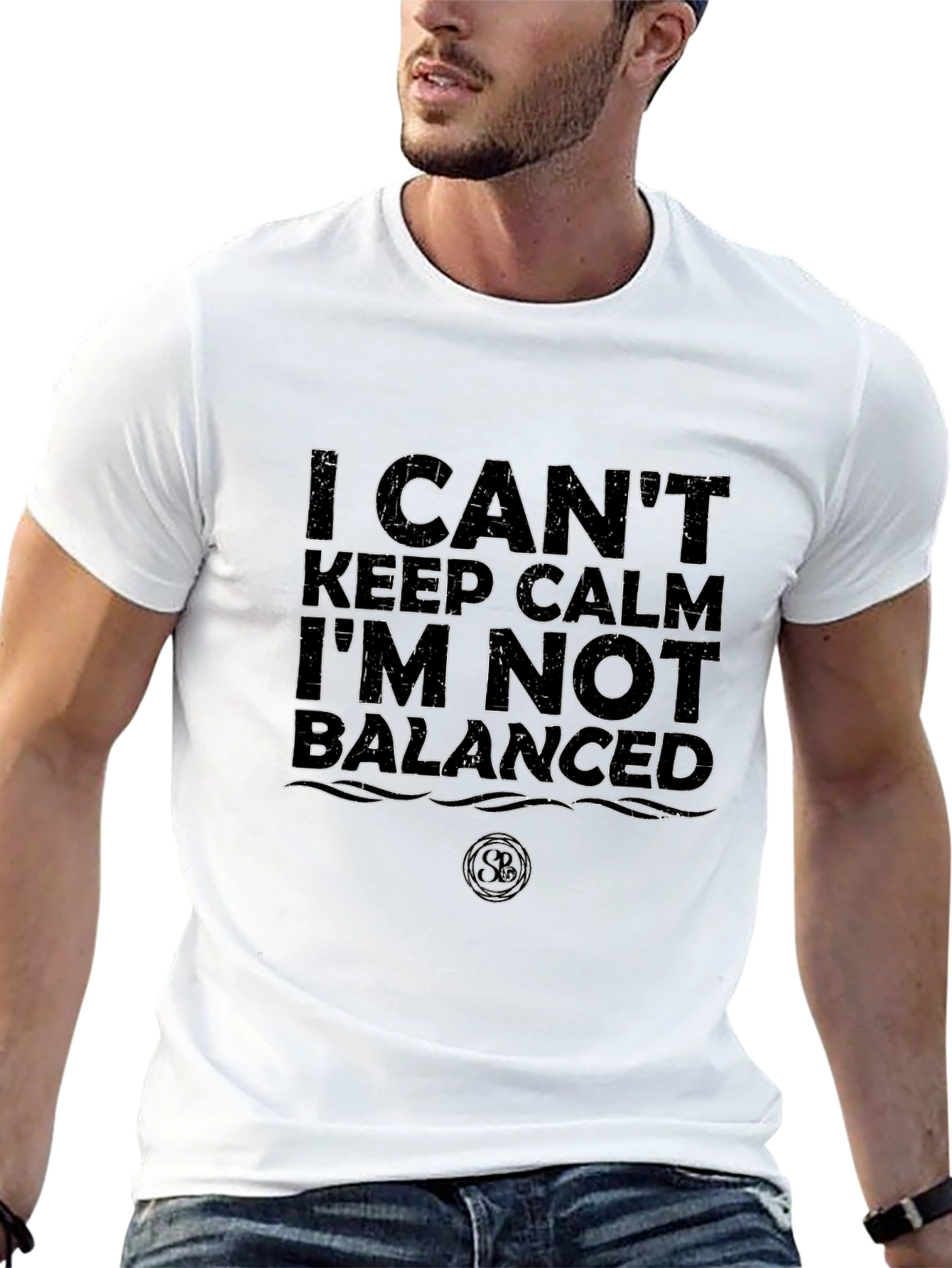 Black I Can't Keep Calm I'm Not Balanced Graphic Tee view 13