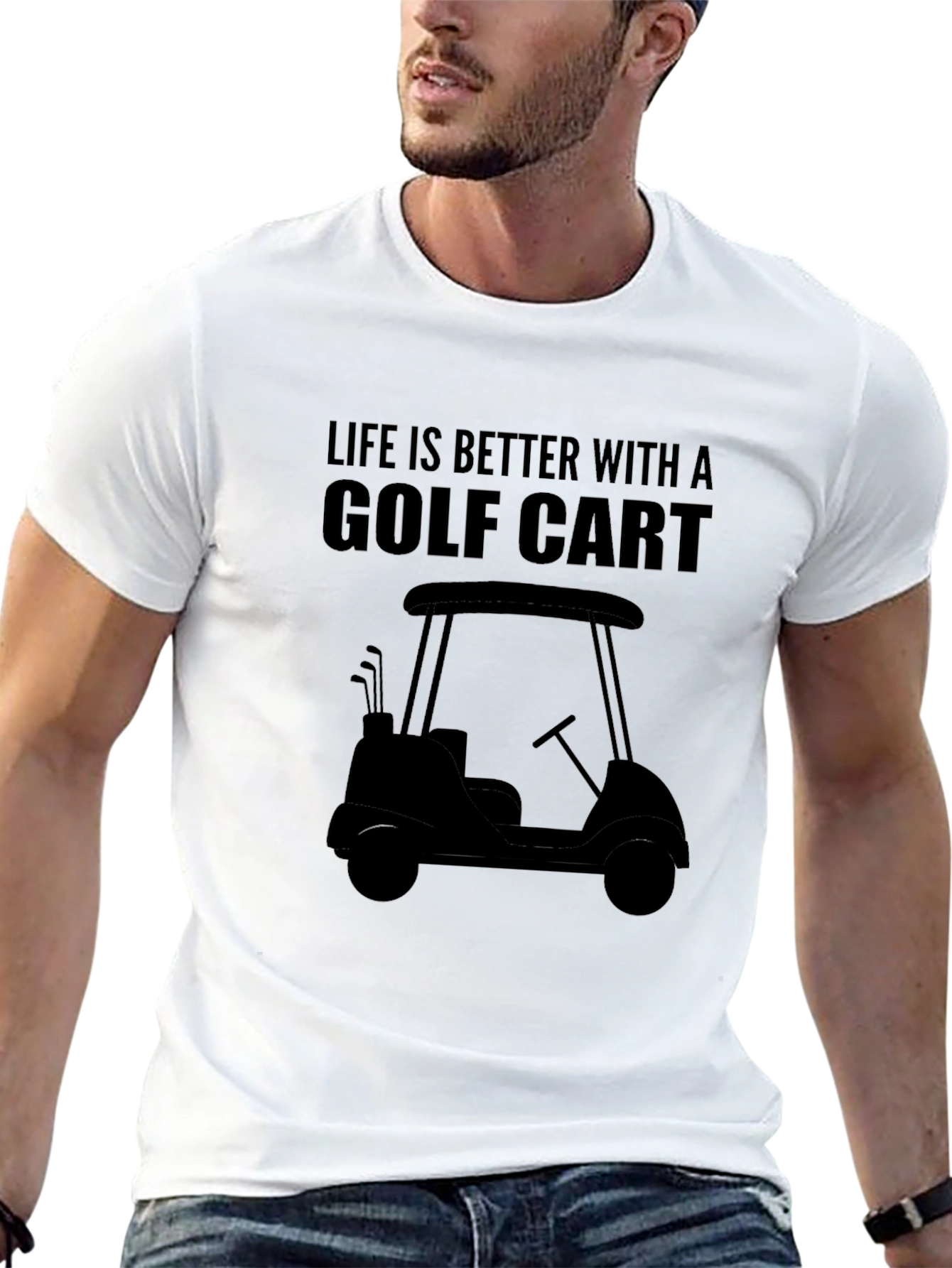 Black Life is Better with a Golf Cart T-Shirt view 13