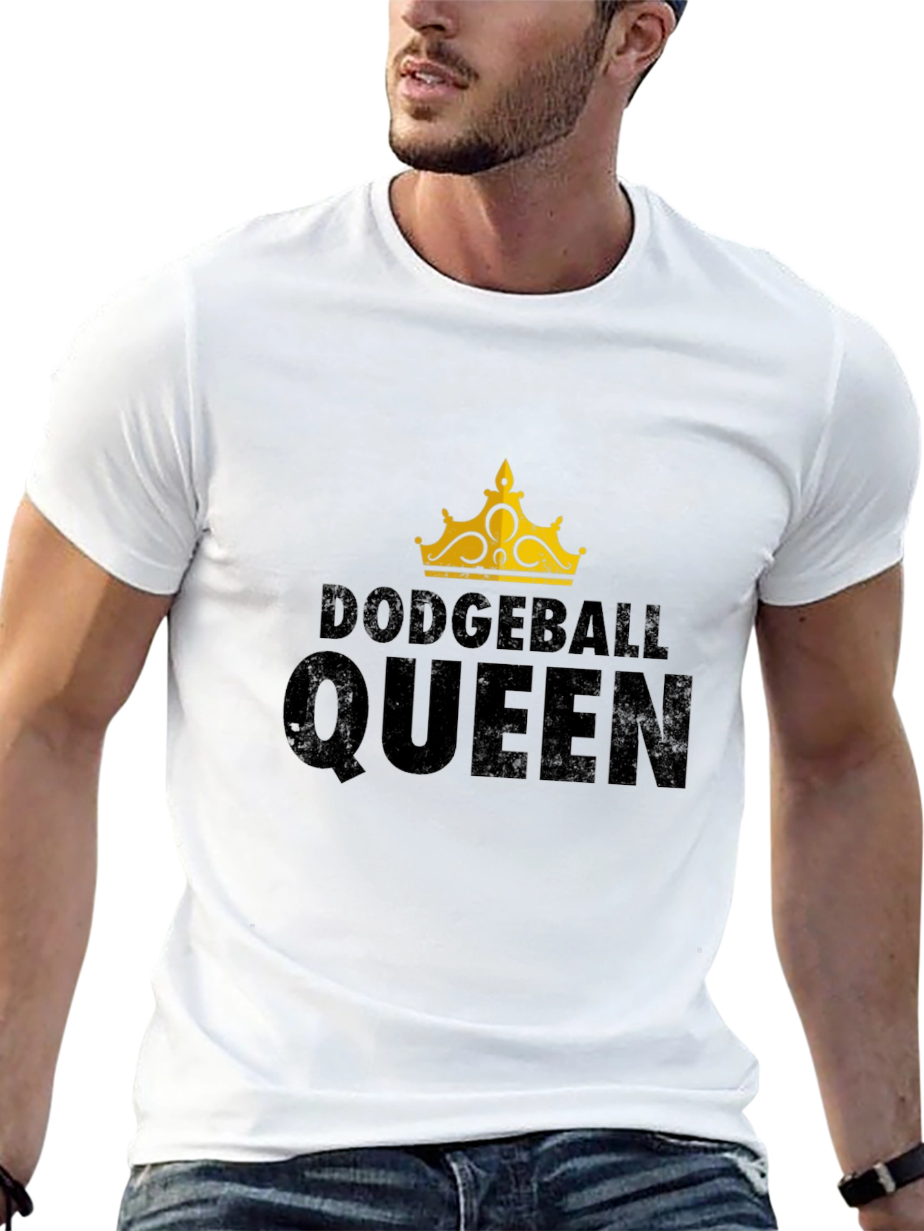 Black Dodgeball Queen Black Graphic T-Shirt view 13