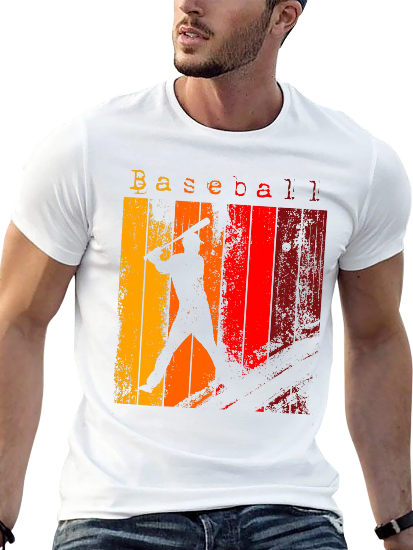 Black Retro Baseball Graphic Tee - Vintage Style Shirt view 13
