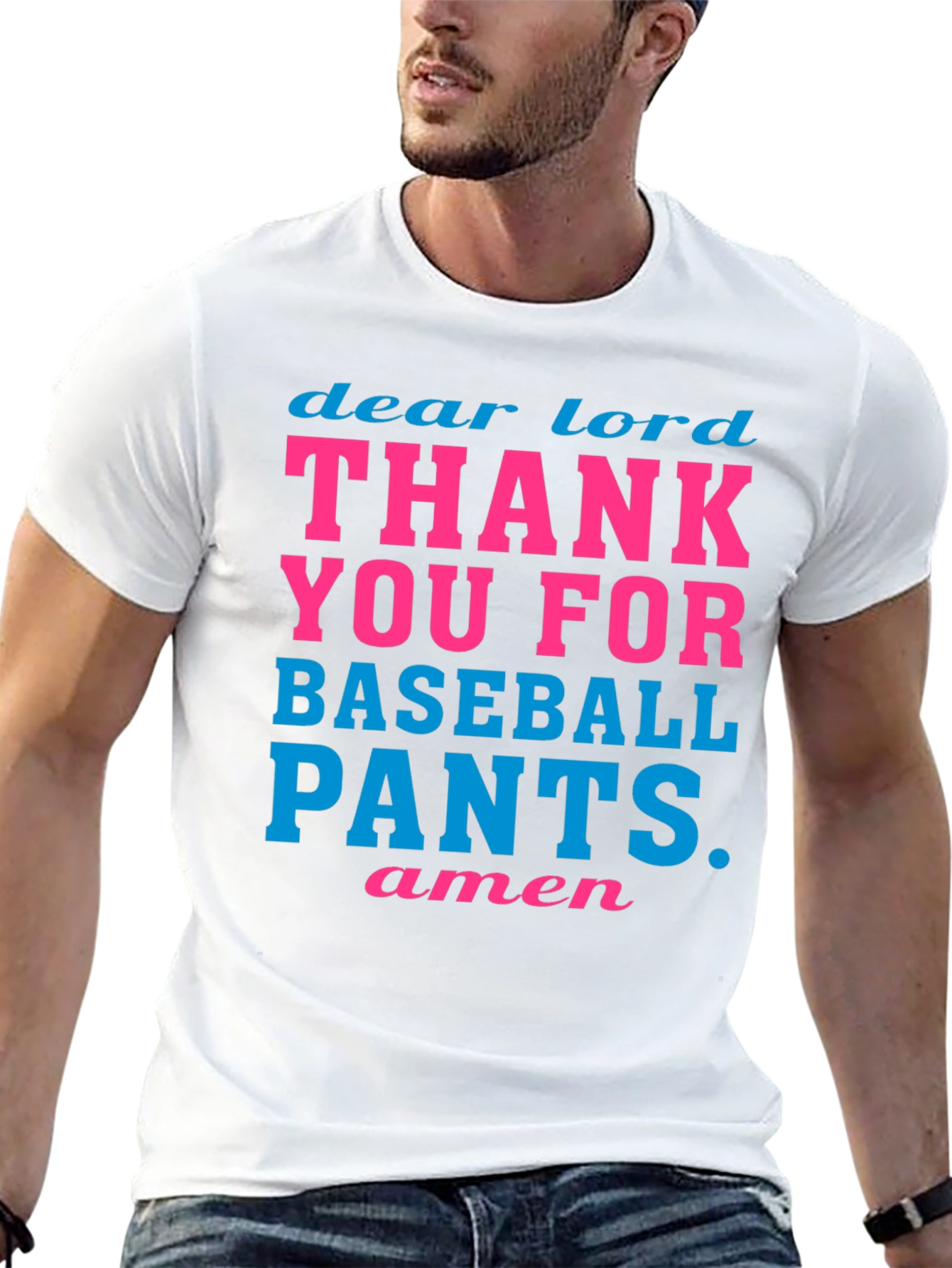 Black Dear Lord Baseball Pants Graphic Tee view 13