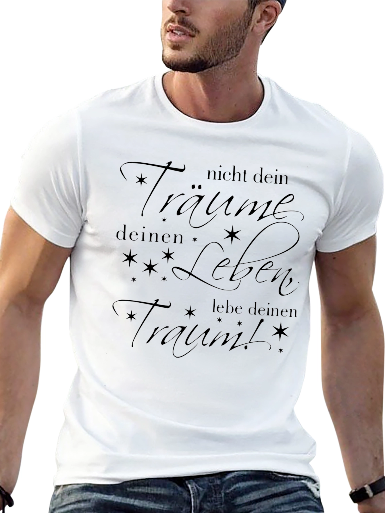 Black Inspirational German Quote T-Shirt view 13