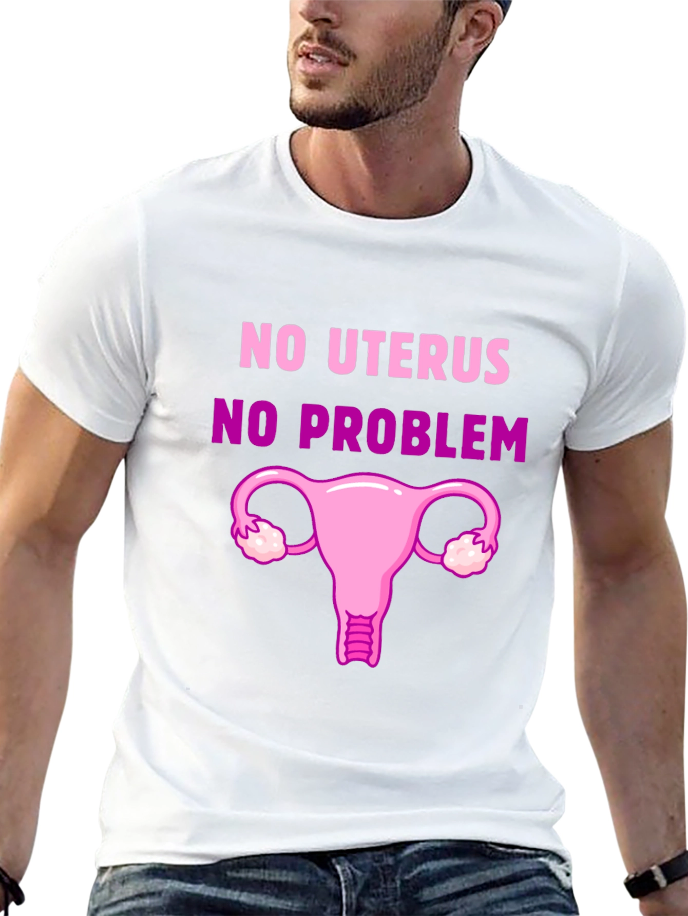 Black No Uterus, No Problem Graphic Tee view 13