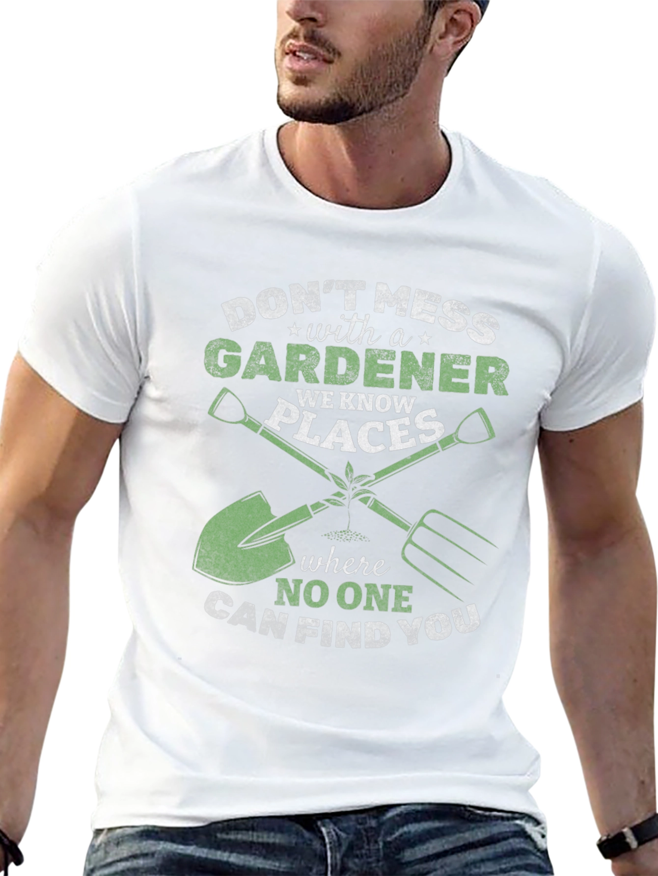 Black Don't Mess with a Gardener T-Shirt - Funny Gardening Gift view 13