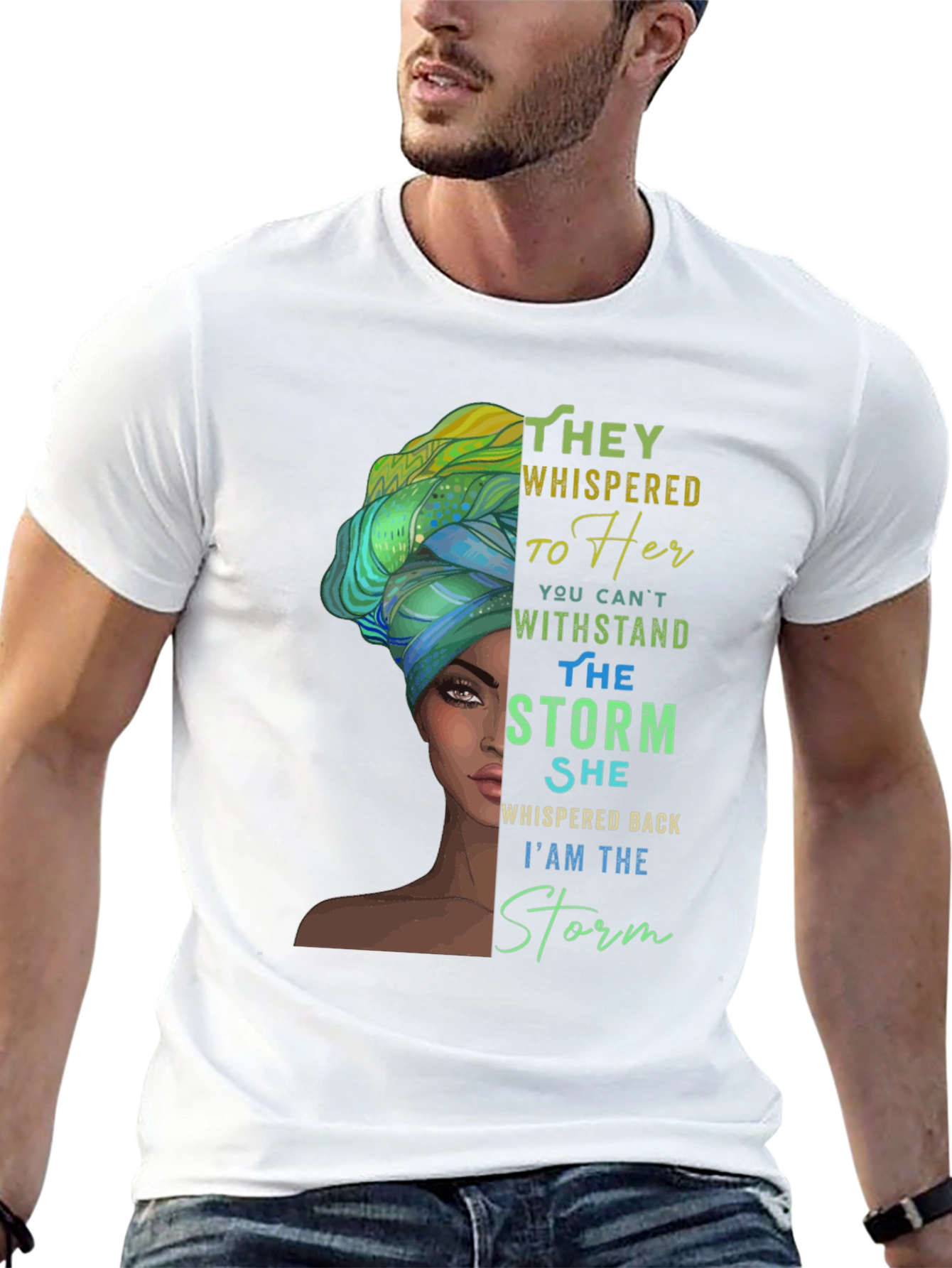 Black Empowered Woman T-Shirt: I am the Storm view 13