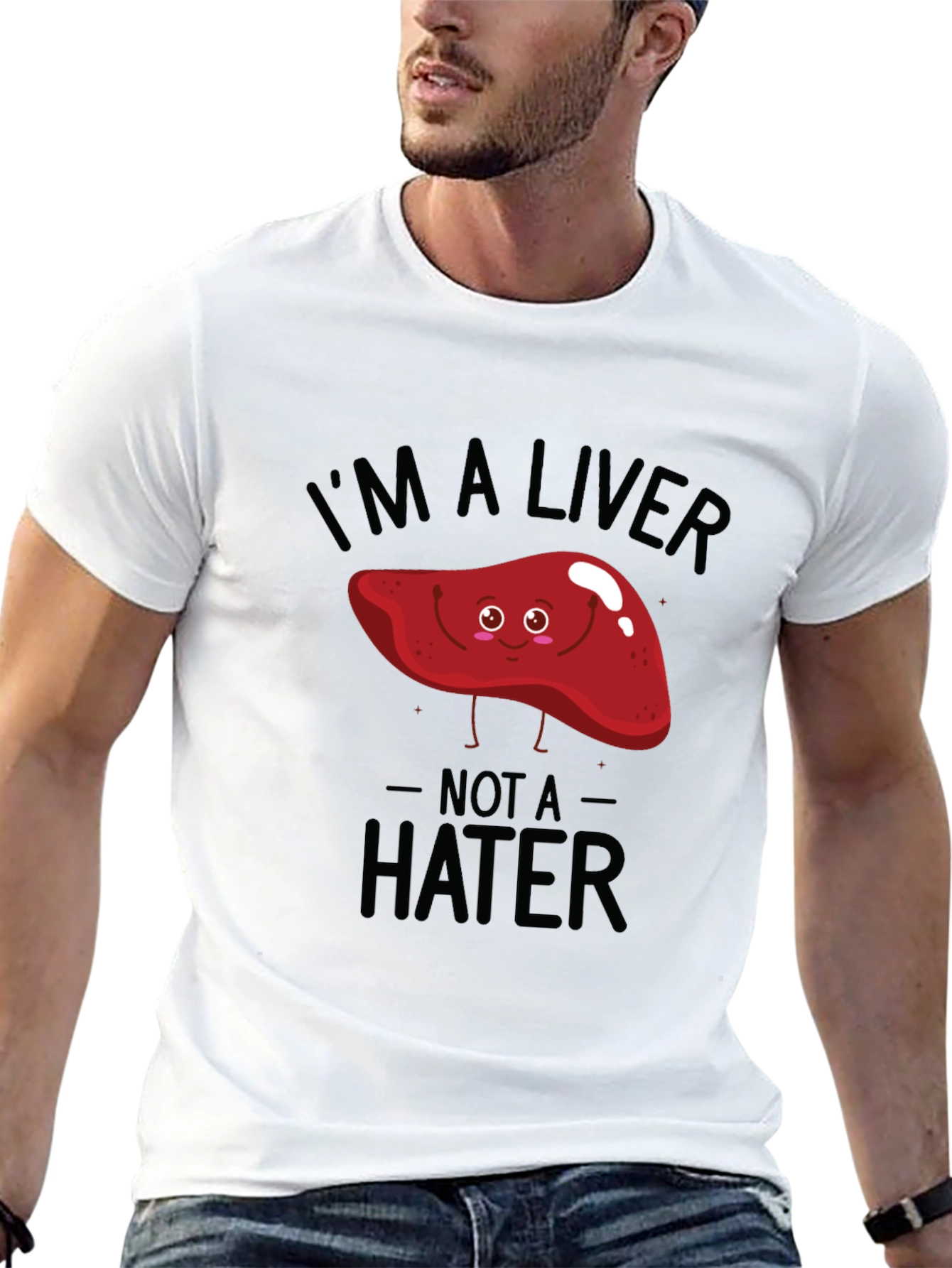 Black I'm A Liver Not A Hater Black T-Shirt view 13