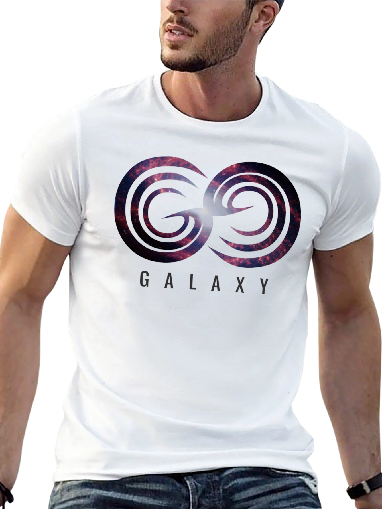 Black Galaxy Graphic Tee - Cosmic Design T-Shirt view 13